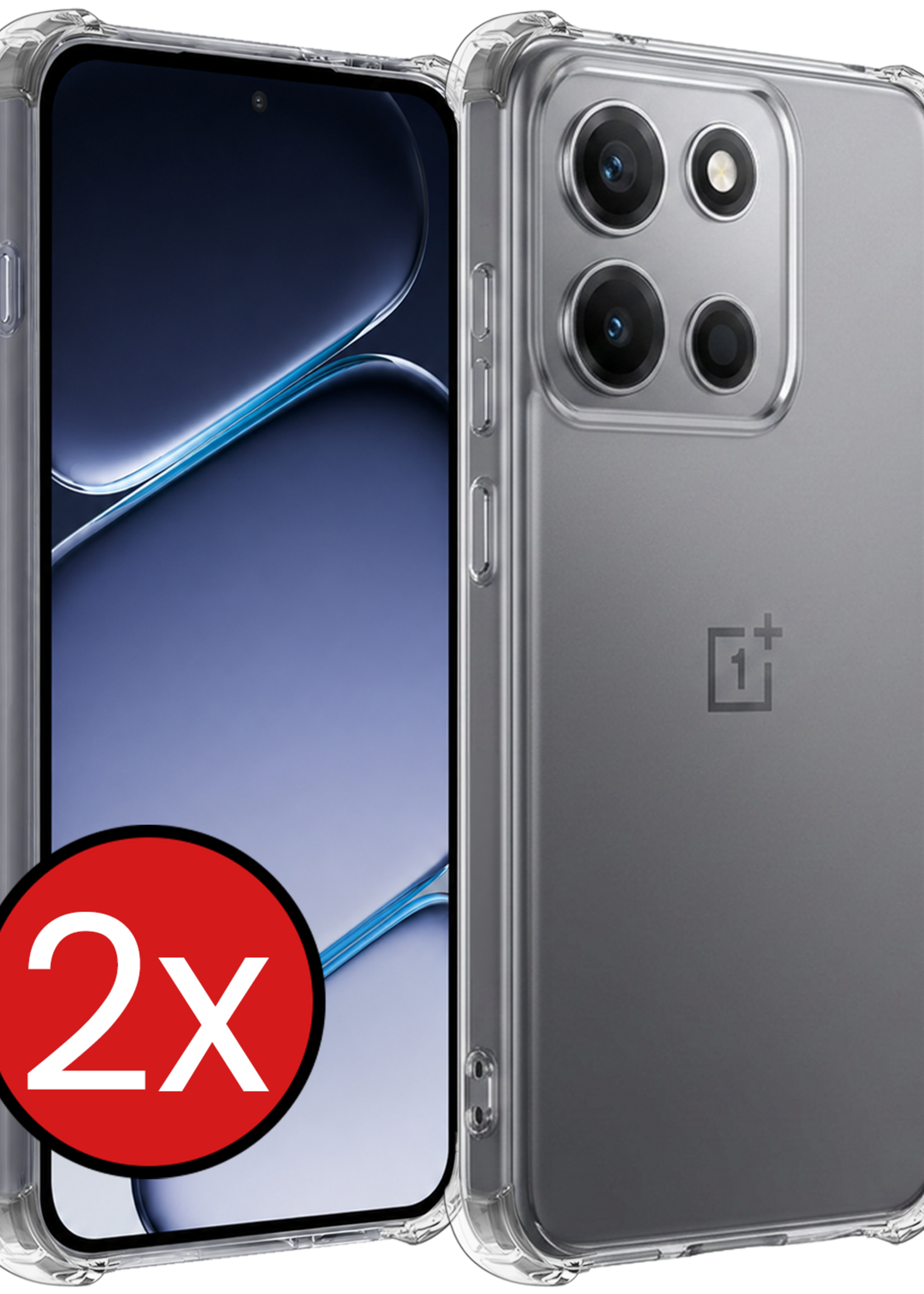 BTH BTH OnePlus Nord 6 Hoesje Shockproof - Transparant - 2 PACK