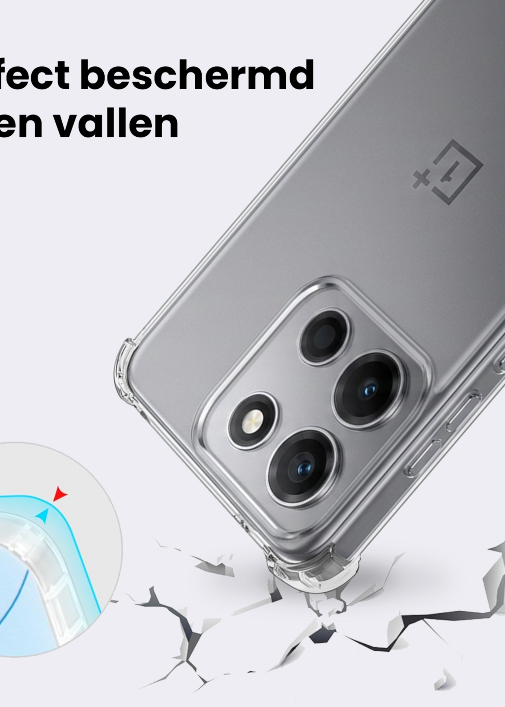 BTH BTH OnePlus Nord 6 Hoesje Shockproof - Transparant - 2 PACK