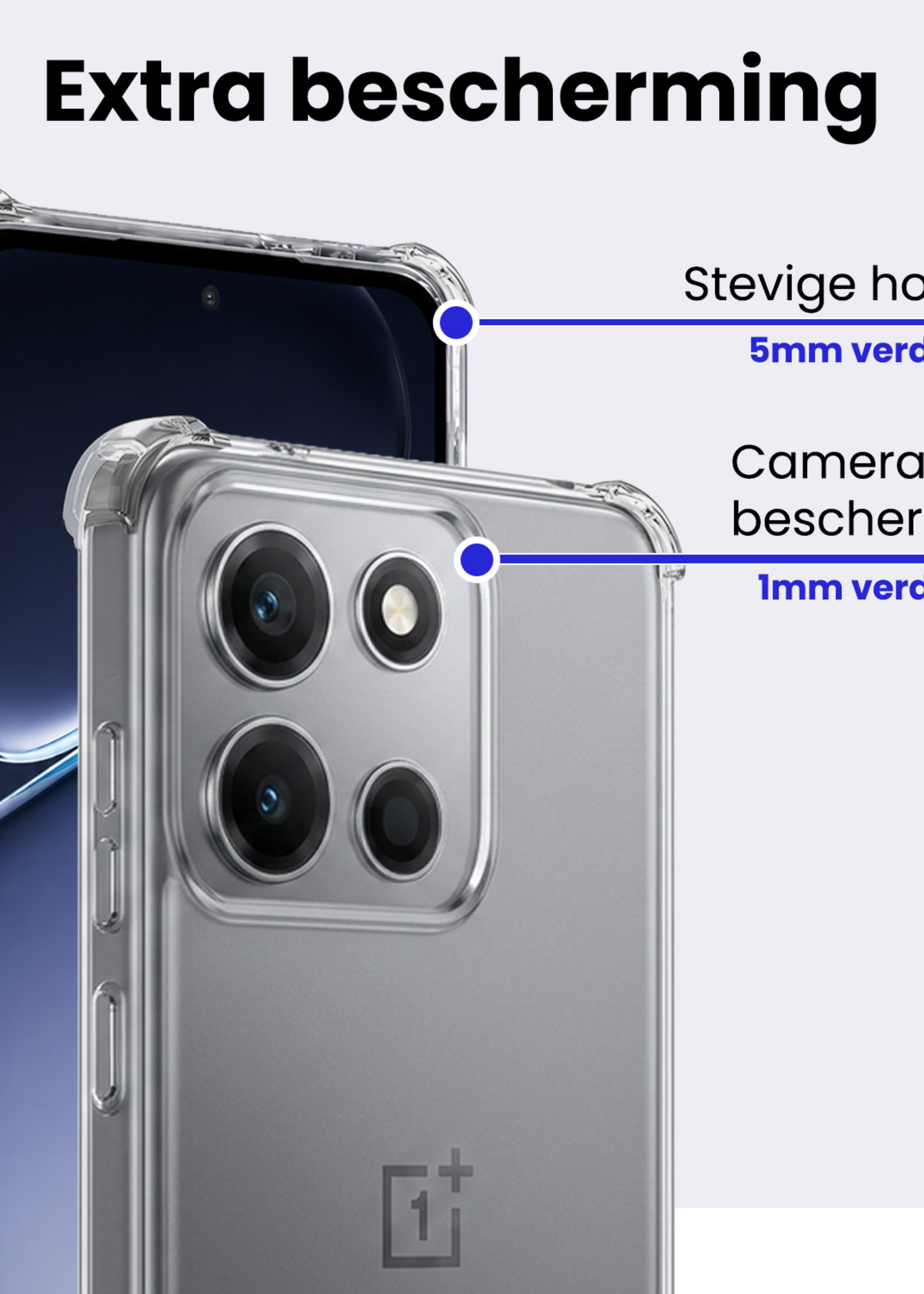 BTH BTH OnePlus Nord 6 Hoesje Shockproof Met Screenprotector