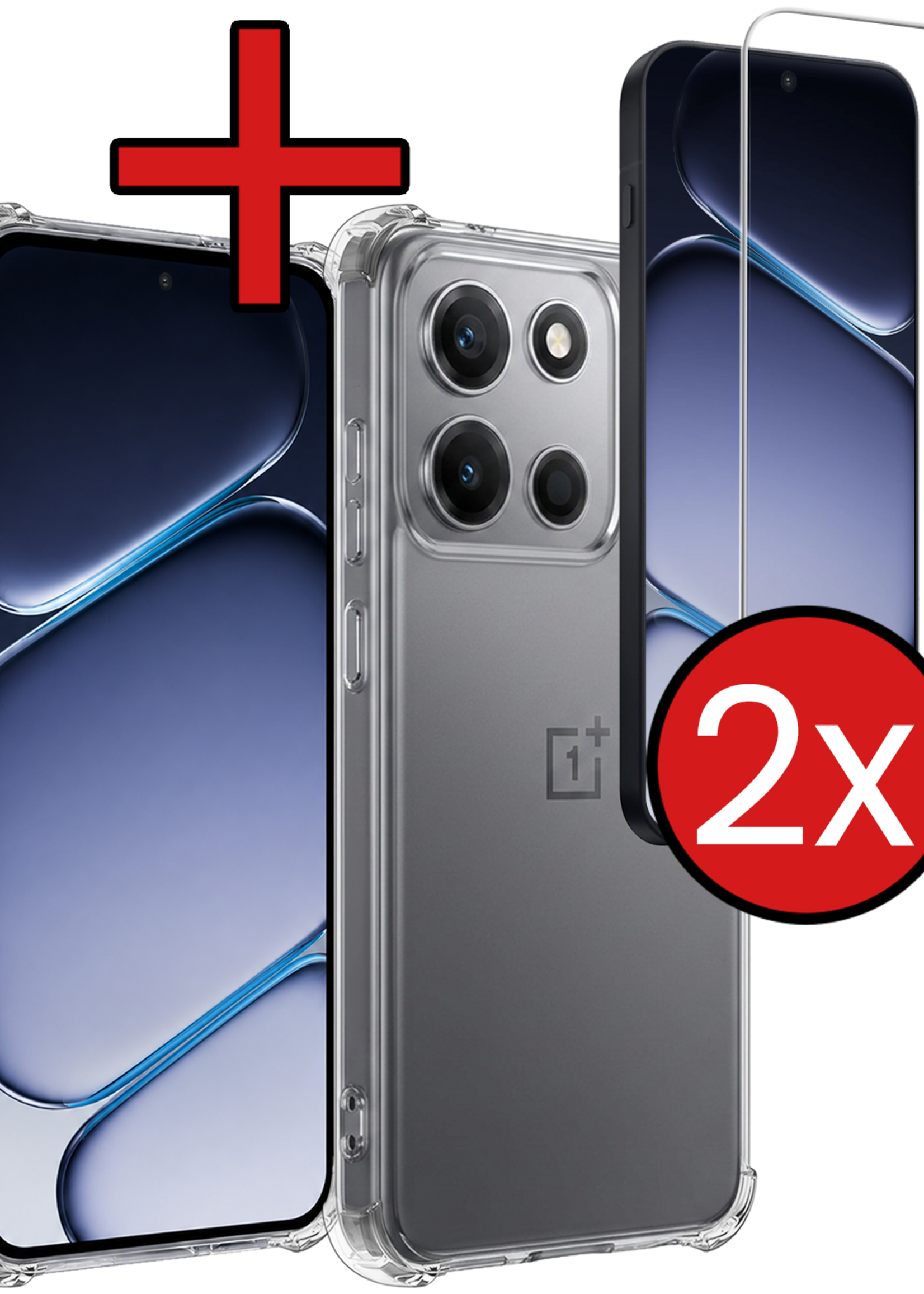 BTH BTH OnePlus Nord 6 Hoesje Shockproof Met 2x Screenprotector