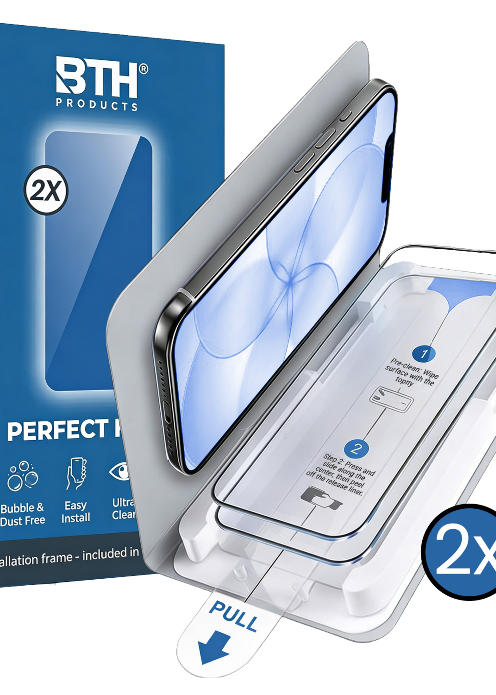 BTH BTH iPhone 17e Screenprotector Perfect Fit Kit - 2 PACK
