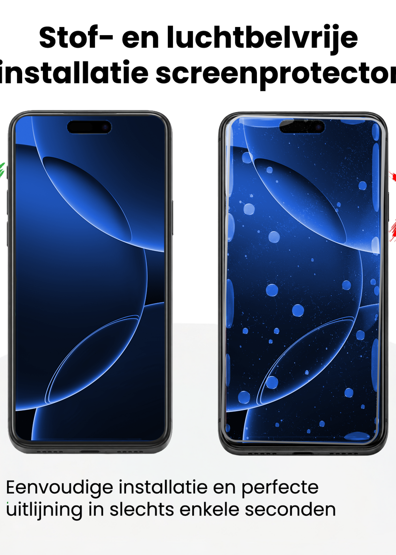 BTH BTH iPhone 16 Pro Max Screenprotector Perfect Fit Kit - 2 PACK