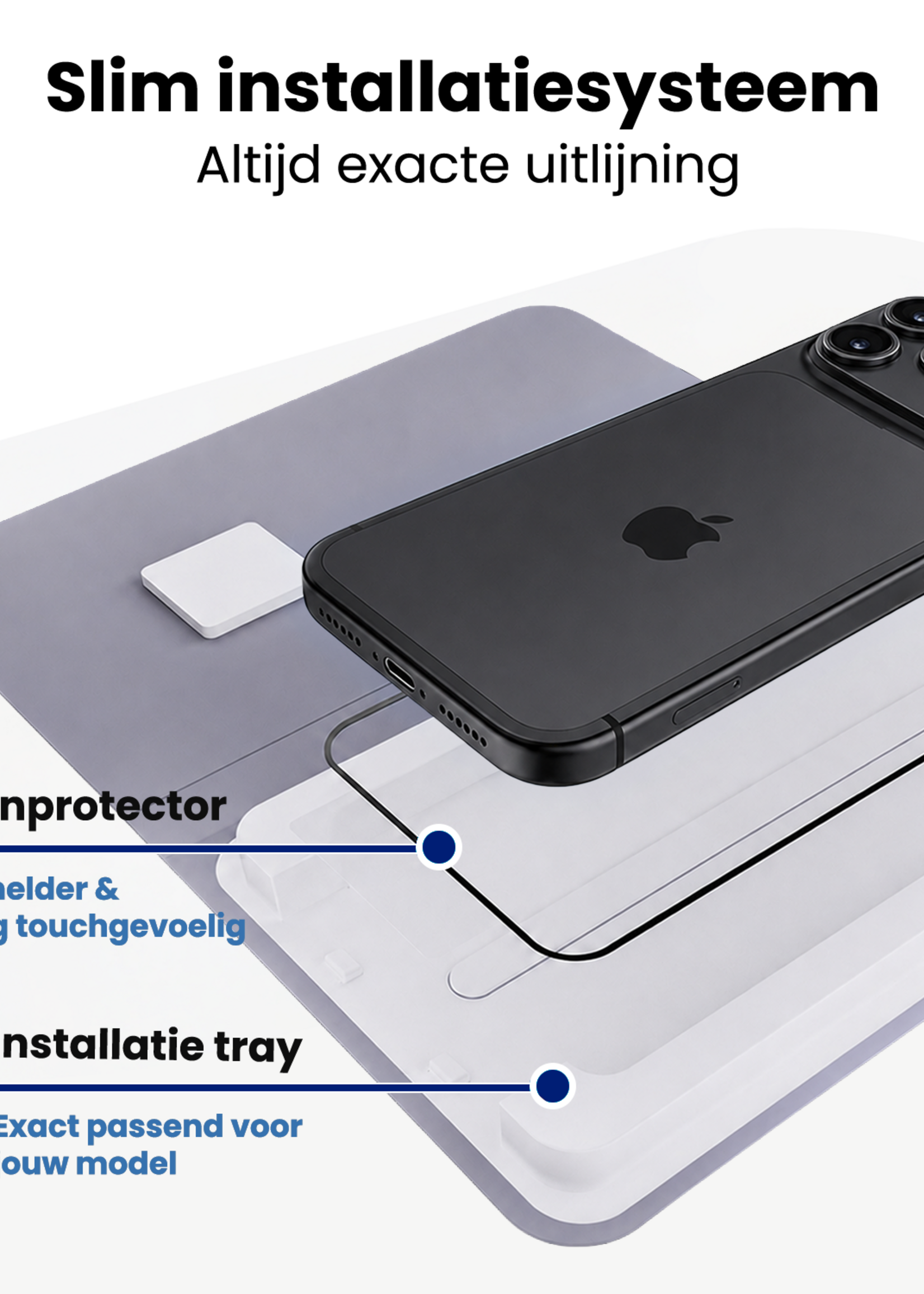 BTH BTH iPhone 17 Pro Max Screenprotector Perfect Fit Kit - 2 PACK