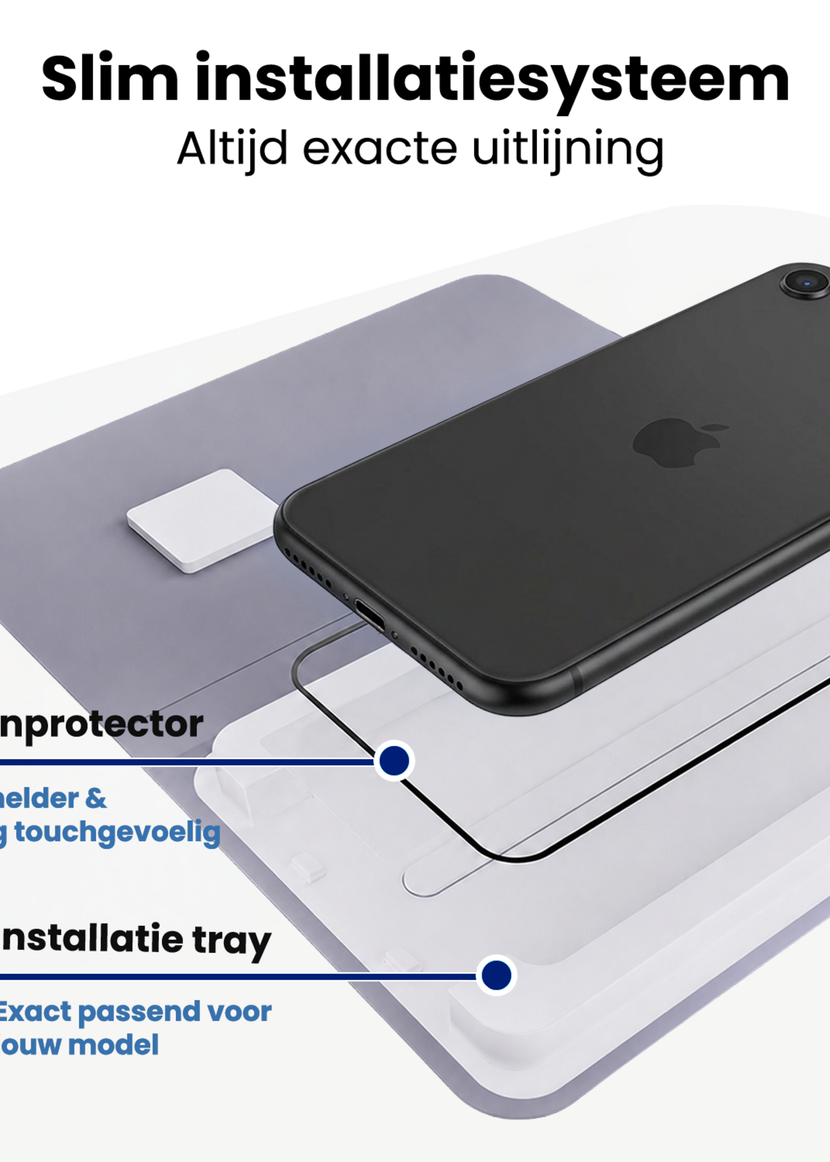 BTH BTH iPhone 16e Screenprotector Perfect Fit Kit - 2 PACK