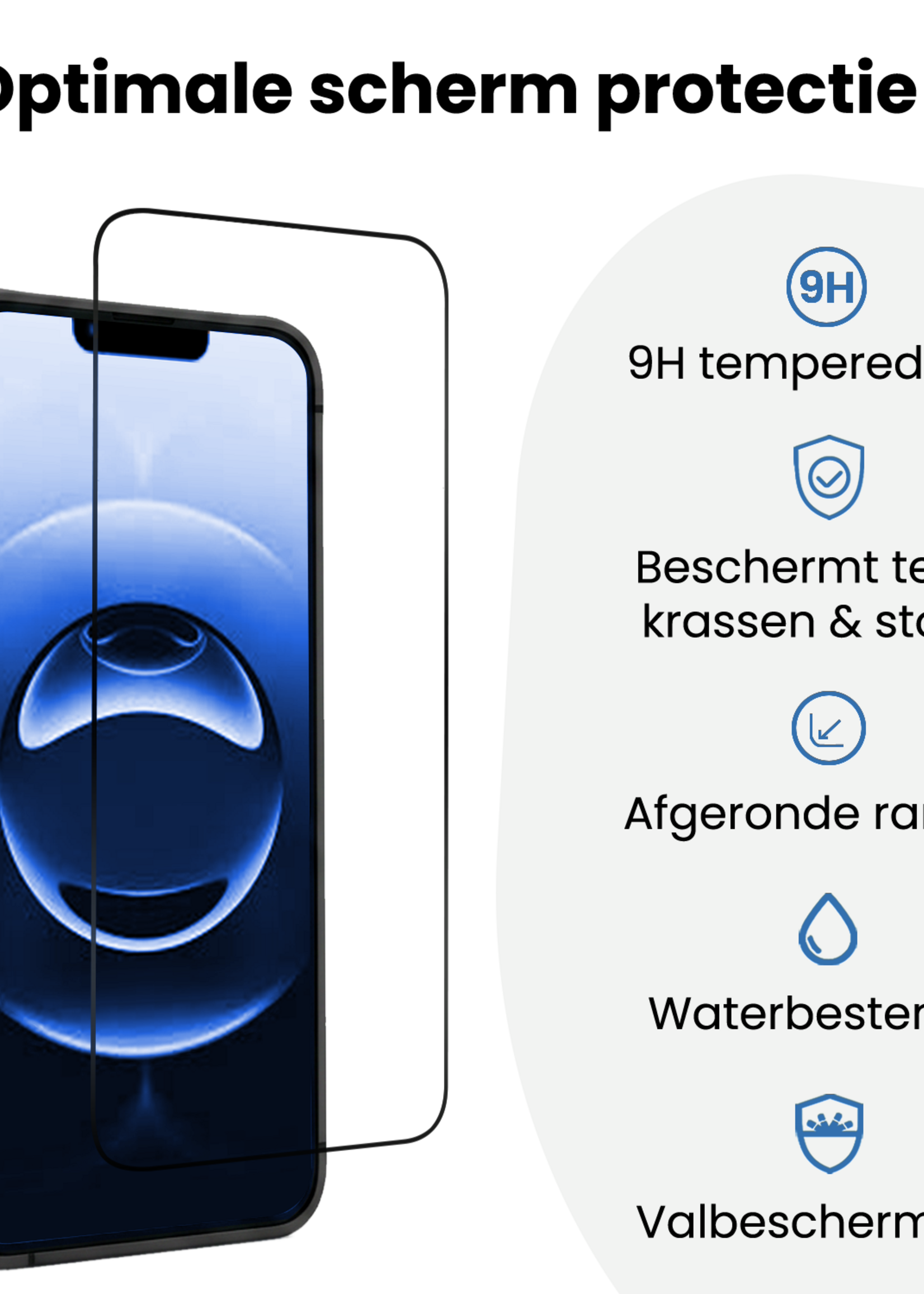 BTH BTH iPhone 16e Screenprotector Perfect Fit Kit - 2 PACK