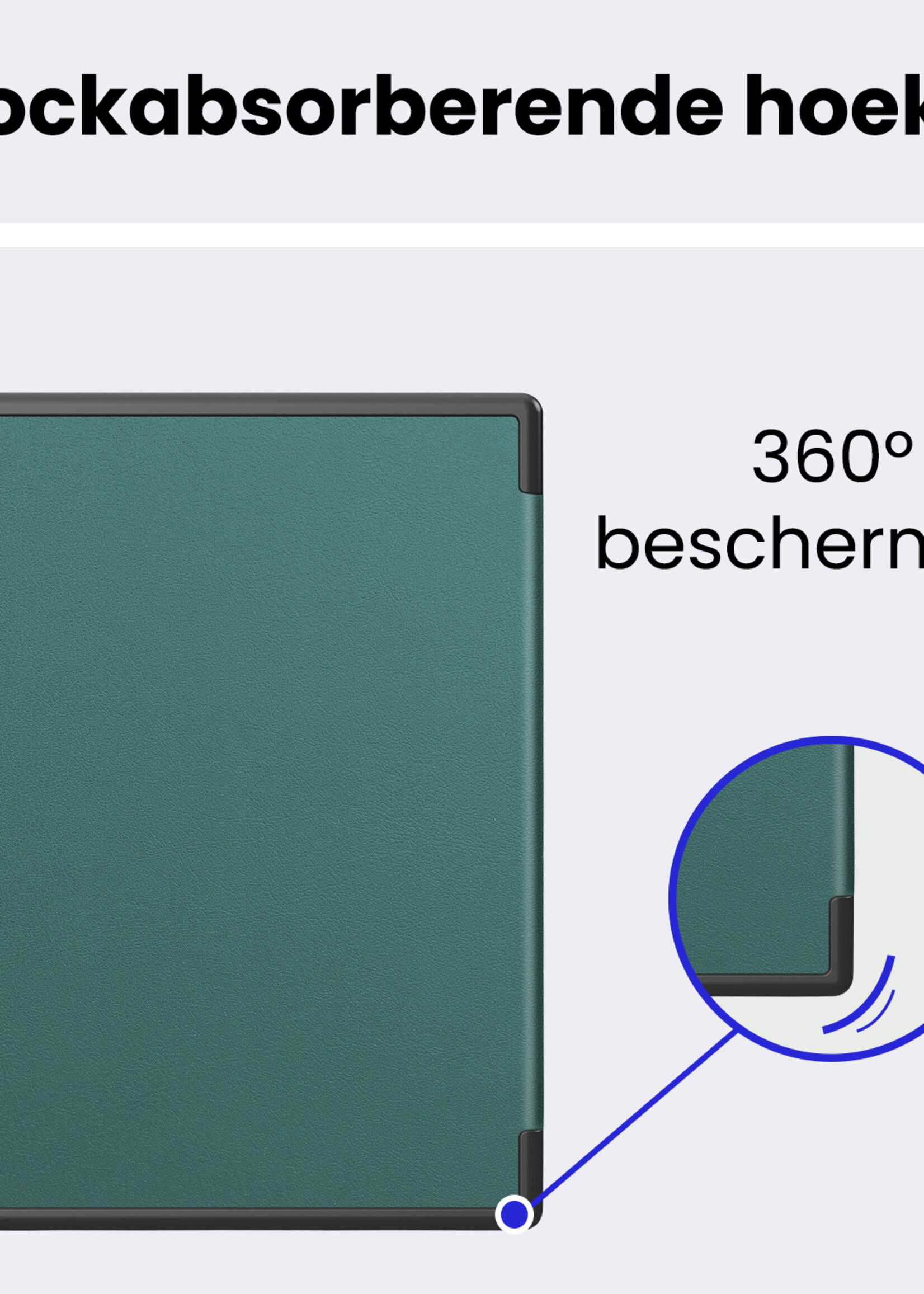BTH BTH Kobo Elipsa 2E Hoesje Met Screenprotector - Donkergroen
