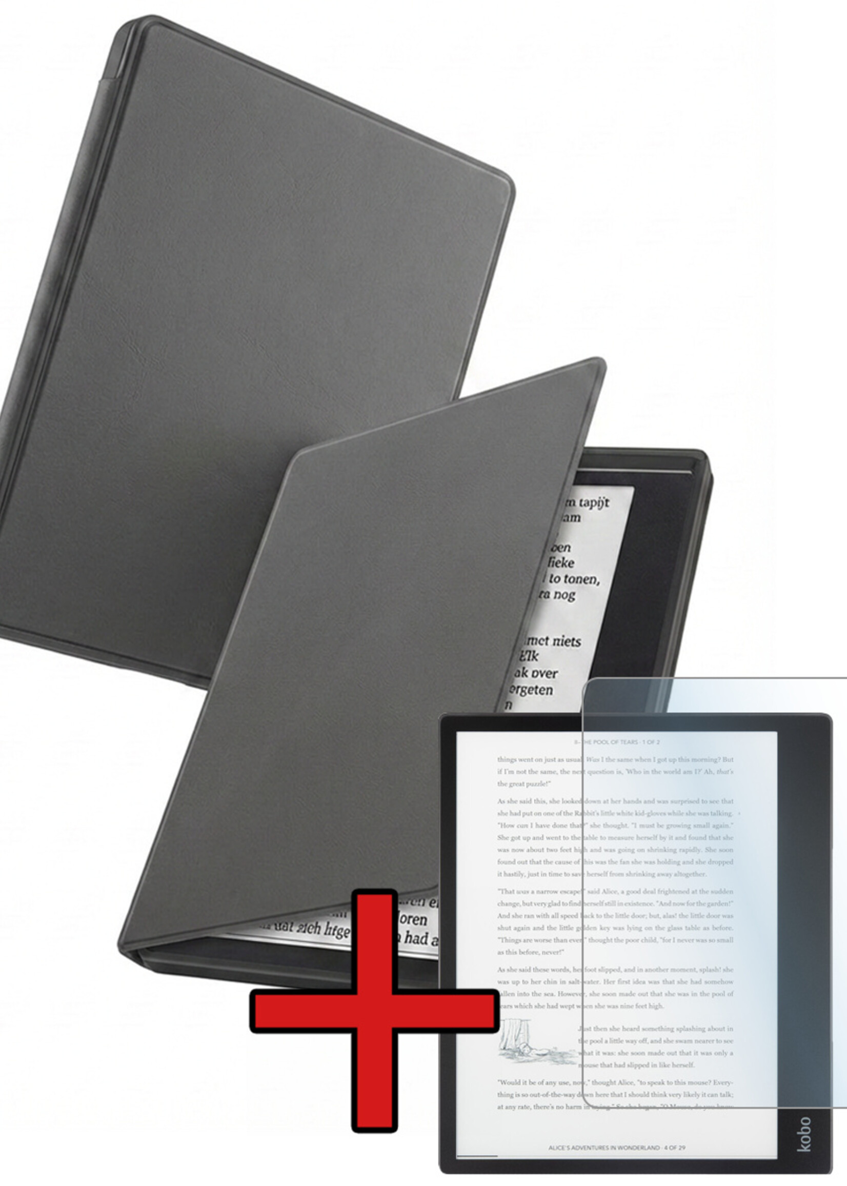 BTH BTH Kobo Elipsa 2E Hoesje Met Screenprotector - Grijs