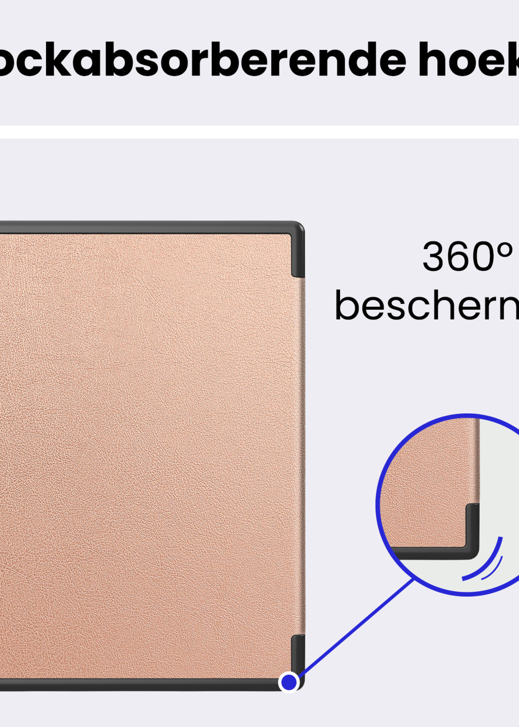 BTH BTH Kobo Elipsa 2E Hoesje Met Screenprotector - Rose Goud