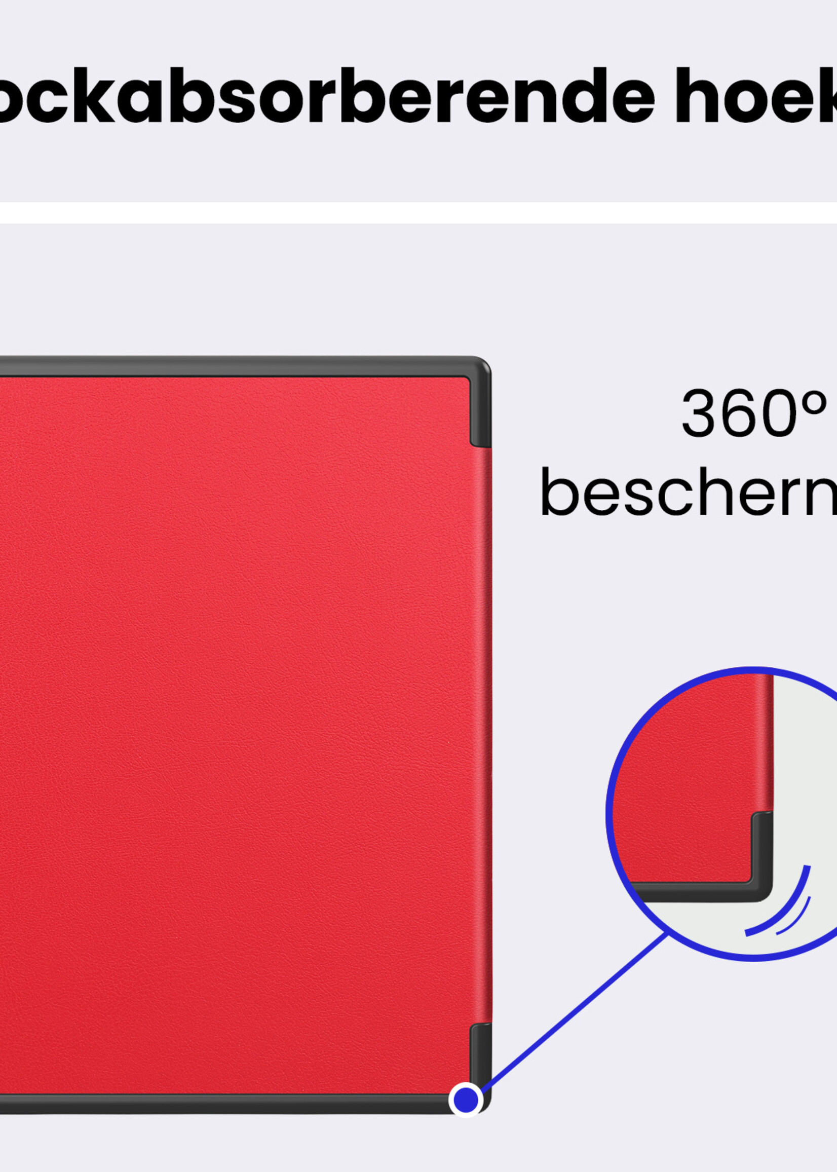 BTH BTH Kobo Elipsa 2E Hoesje Met Screenprotector - Rood