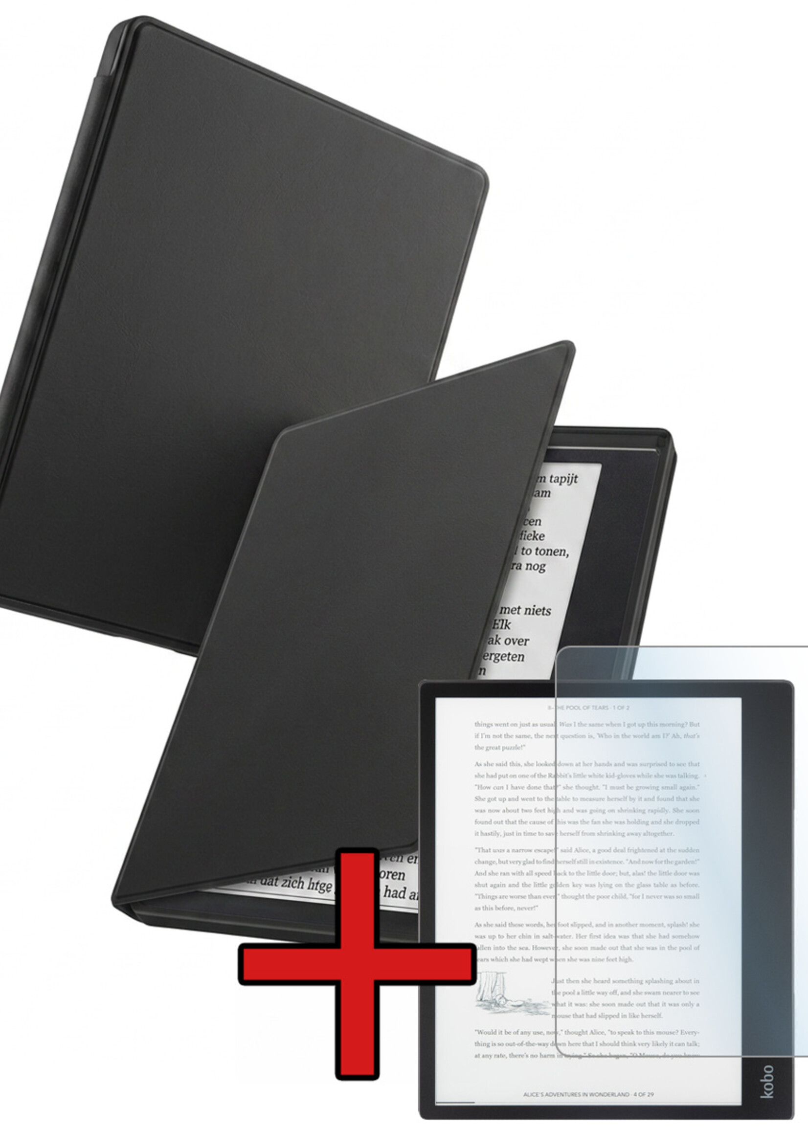 BTH BTH Kobo Elipsa 2E Hoesje Met Screenprotector - Zwart
