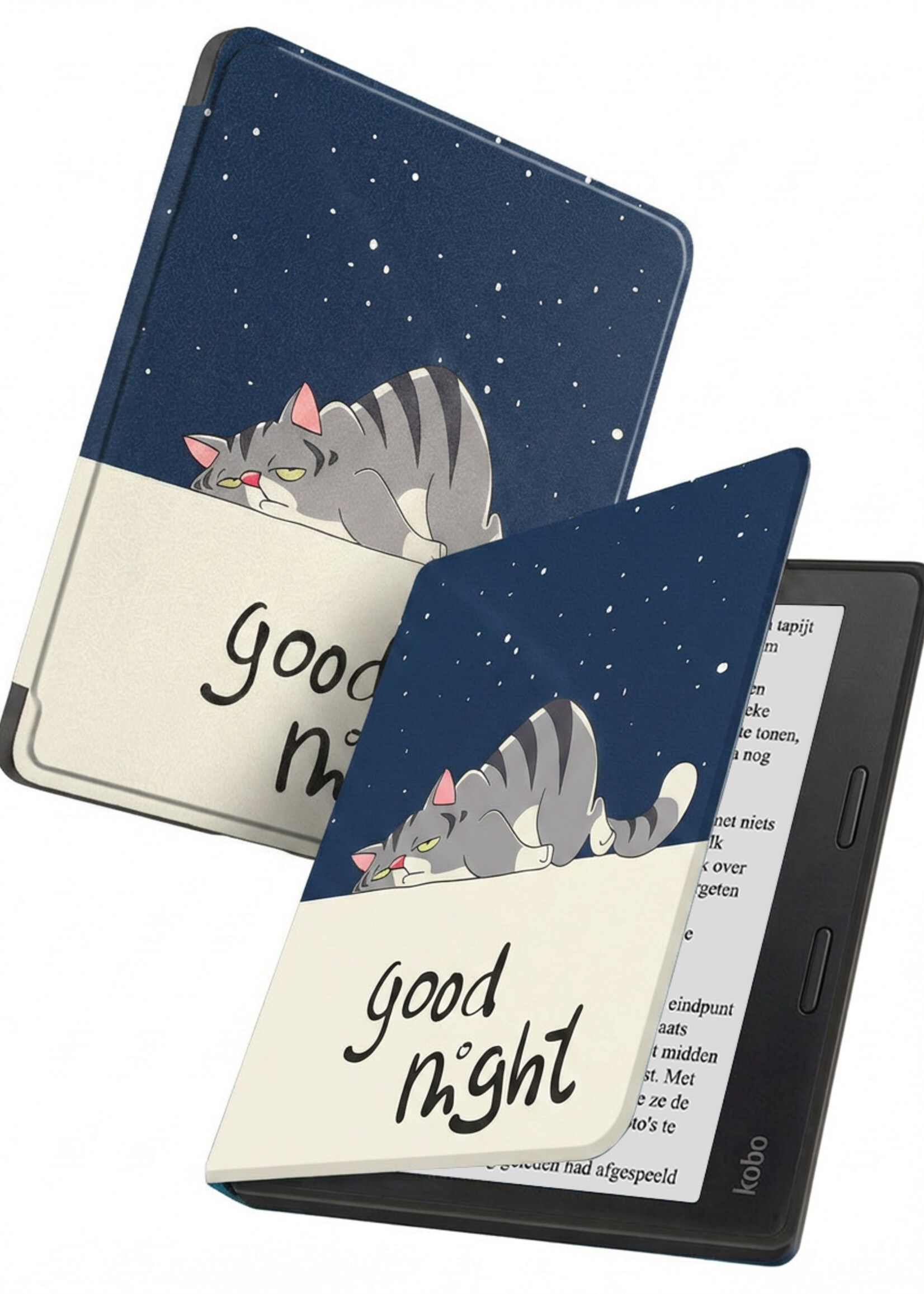 BTH BTH Kobo Libra 2 Hoesje - Kat