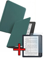 BTH BTH Kobo Libra 2 Hoesje Met Screenprotector - Donkergroen
