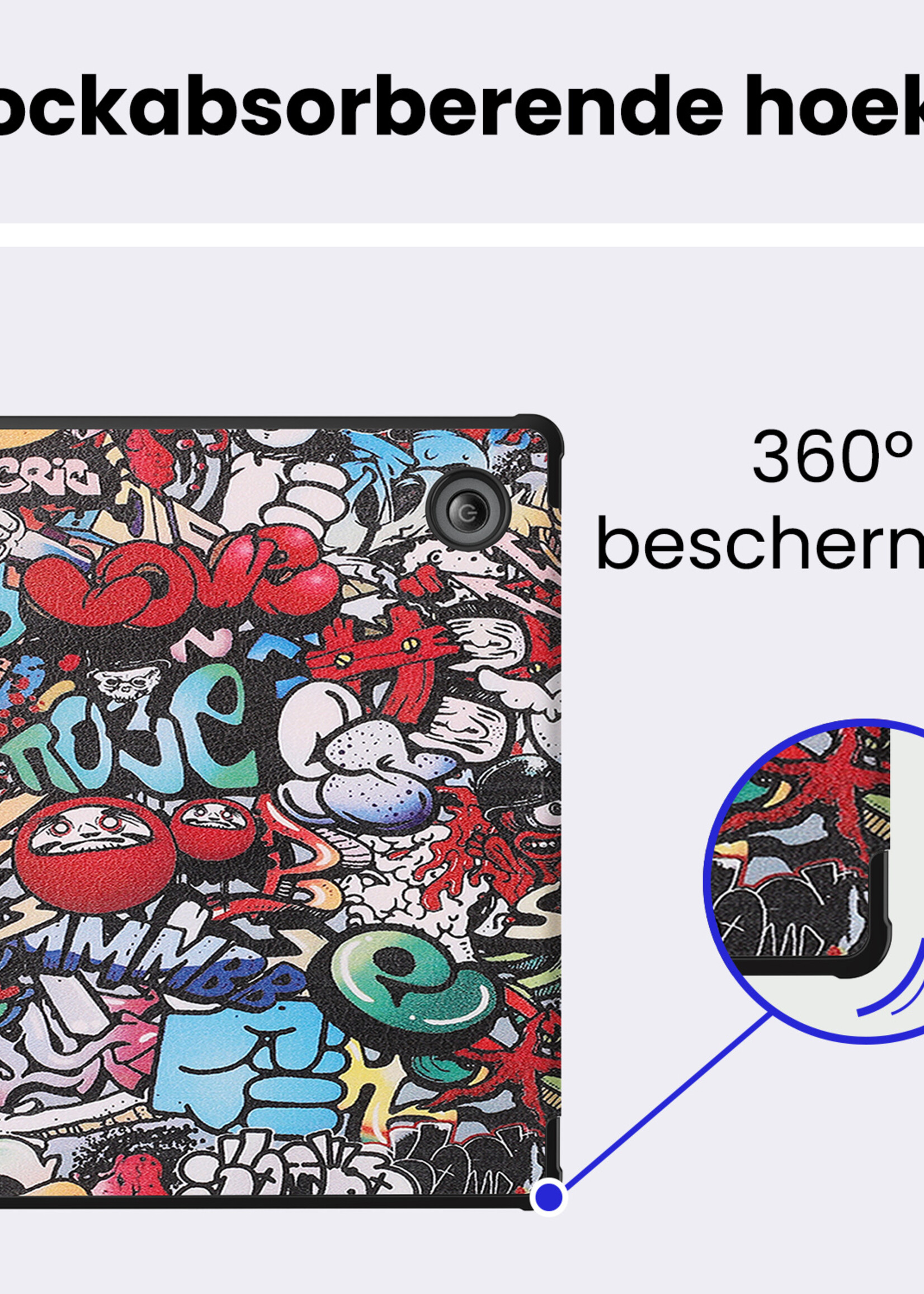 BTH BTH Kobo Libra 2 Hoesje Met Screenprotector - Graffity