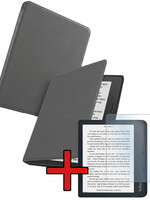 BTH BTH Kobo Libra 2 Hoesje Met Screenprotector - Grijs