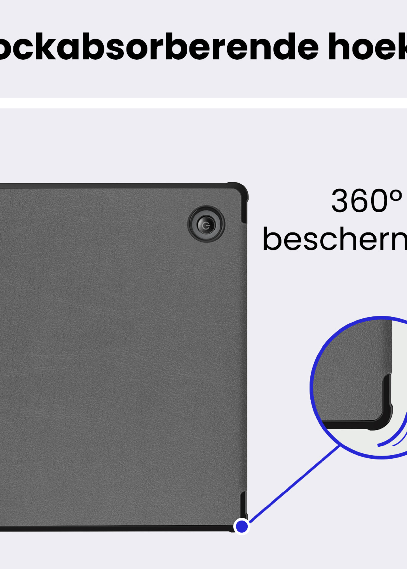 BTH BTH Kobo Libra 2 Hoesje Met Screenprotector - Grijs