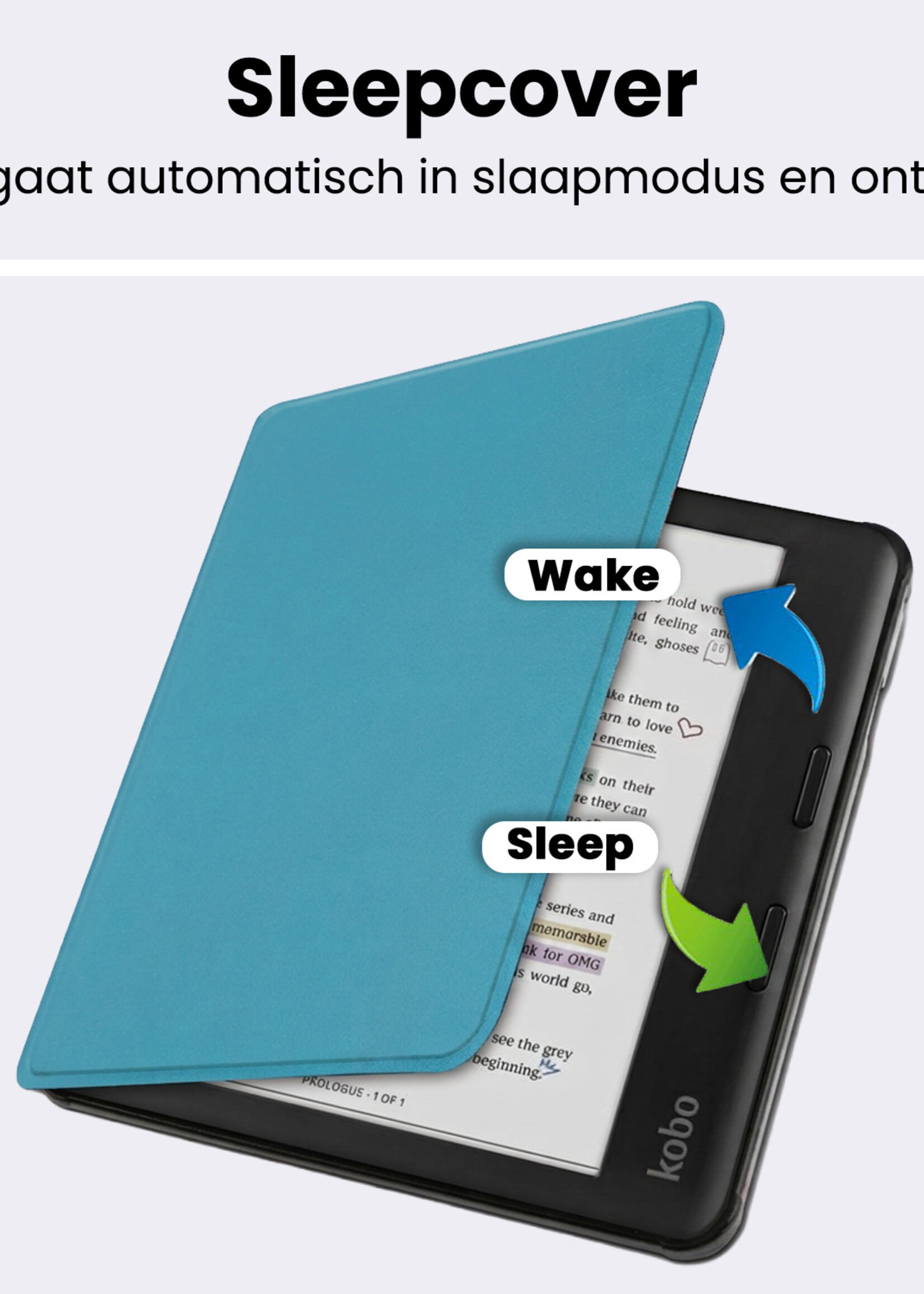 BTH BTH Kobo Libra Colour Hoesje - Turquoise