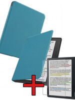 BTH BTH Kobo Libra Colour Hoesje Met Screenprotector - Turquoise