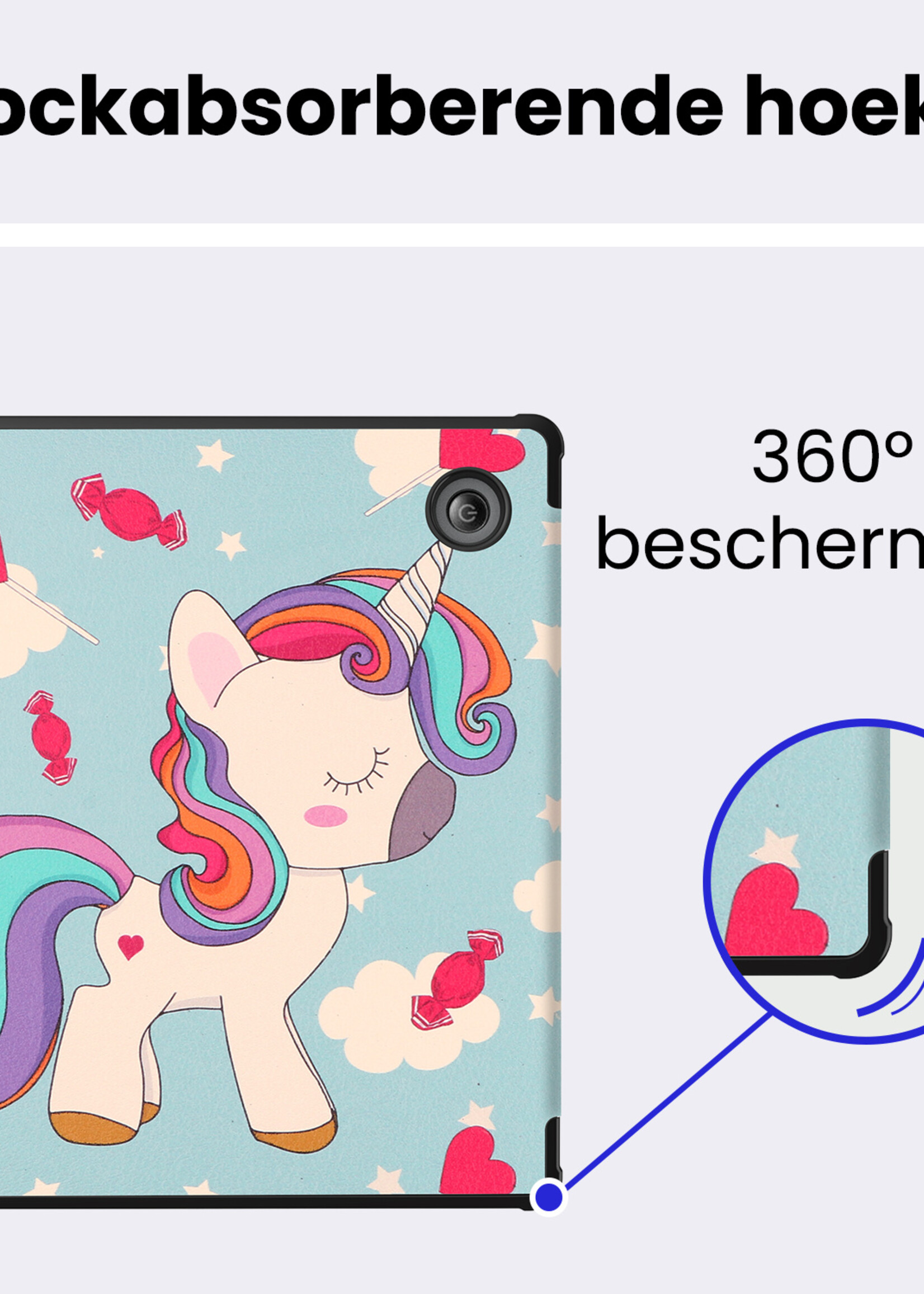 BTH BTH Kobo Sage Hoesje Met Screenprotector - Eenhoorn