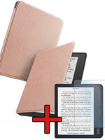 BTH BTH Kobo Sage Hoesje Met Screenprotector - Rose Goud