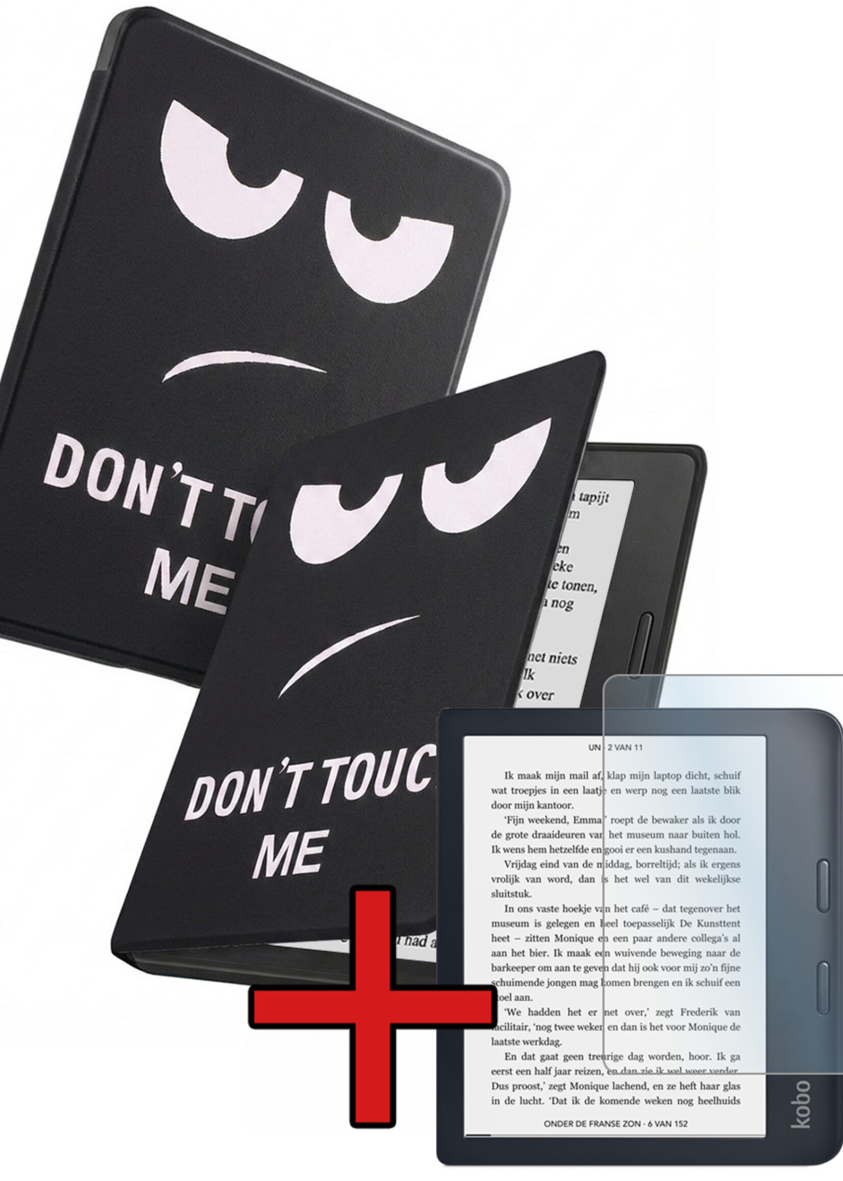 BTH BTH Kobo Sage Hoesje Met Screenprotector - Don't Touch Me
