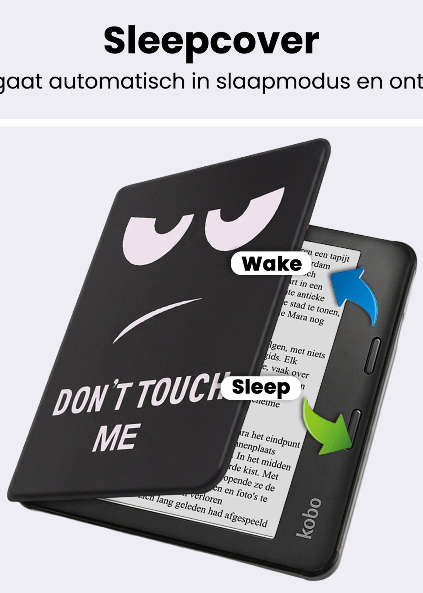 BTH BTH Kobo Sage Hoesje Met Screenprotector - Don't Touch Me