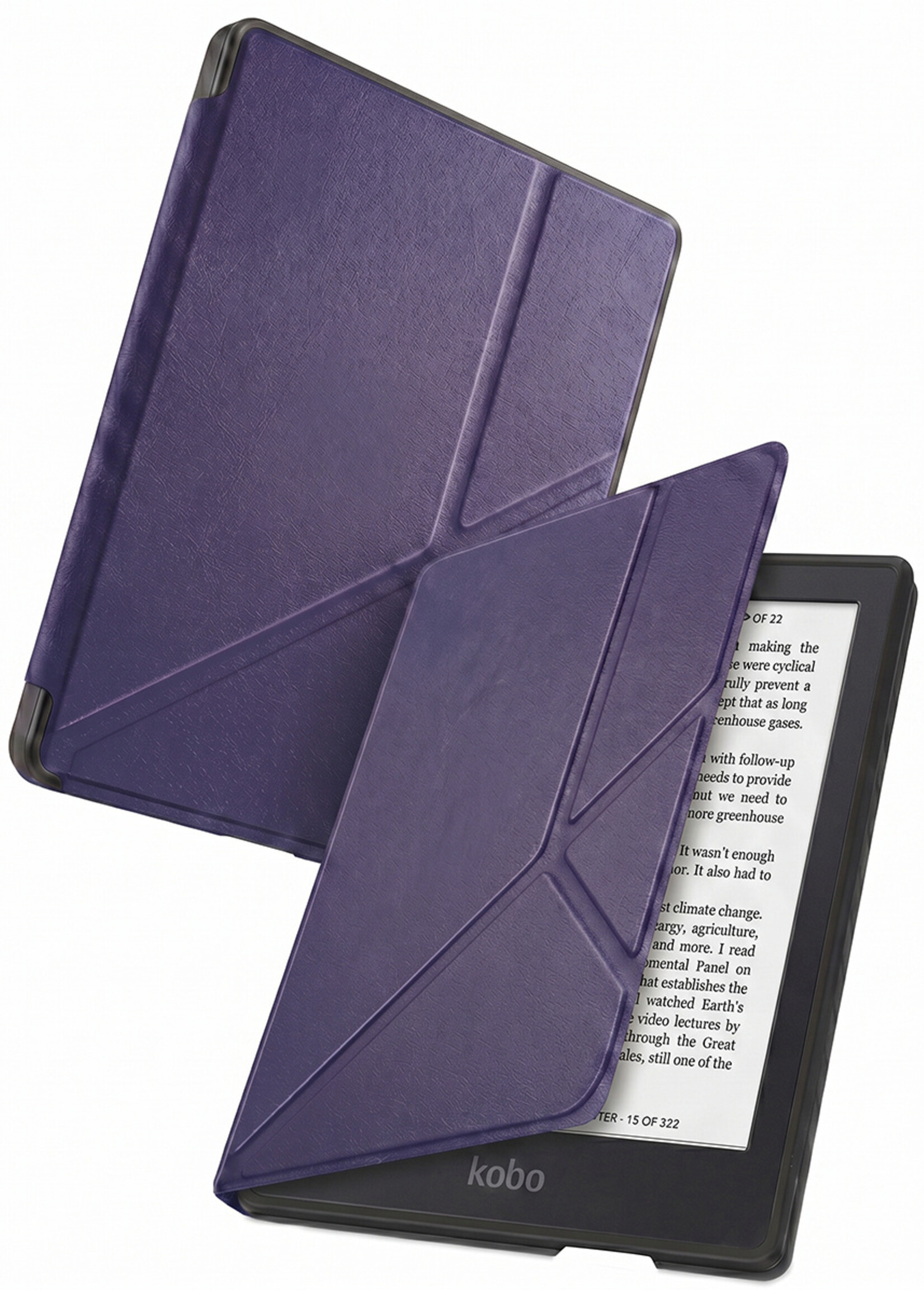 BTH BTH Kobo Clara 2E Hoesje Trifold - Donkerblauw