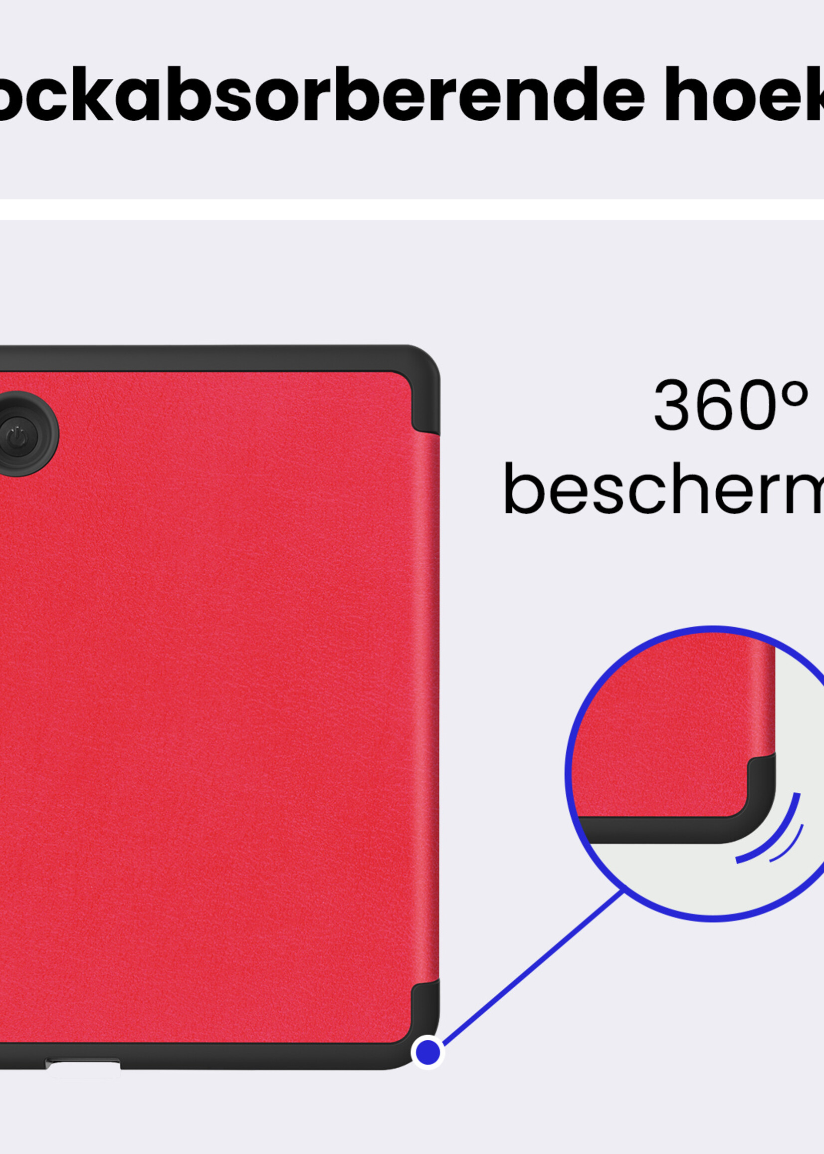 BTH BTH Kobo Clara 2E Hoesje Trifold - Rood