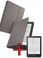 BTH BTH Kobo Clara 2E Hoesje Trifold Met Screenprotector - Grijs