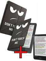 BTH BTH Kobo Clara Colour Hoesje Trifold Met Screenprotector - Don't Touch Me