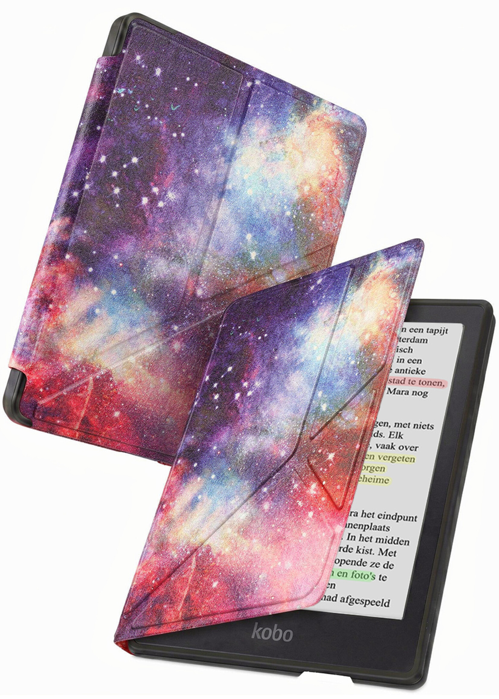 BTH BTH Kobo Clara BW Hoesje Trifold - Galaxy
