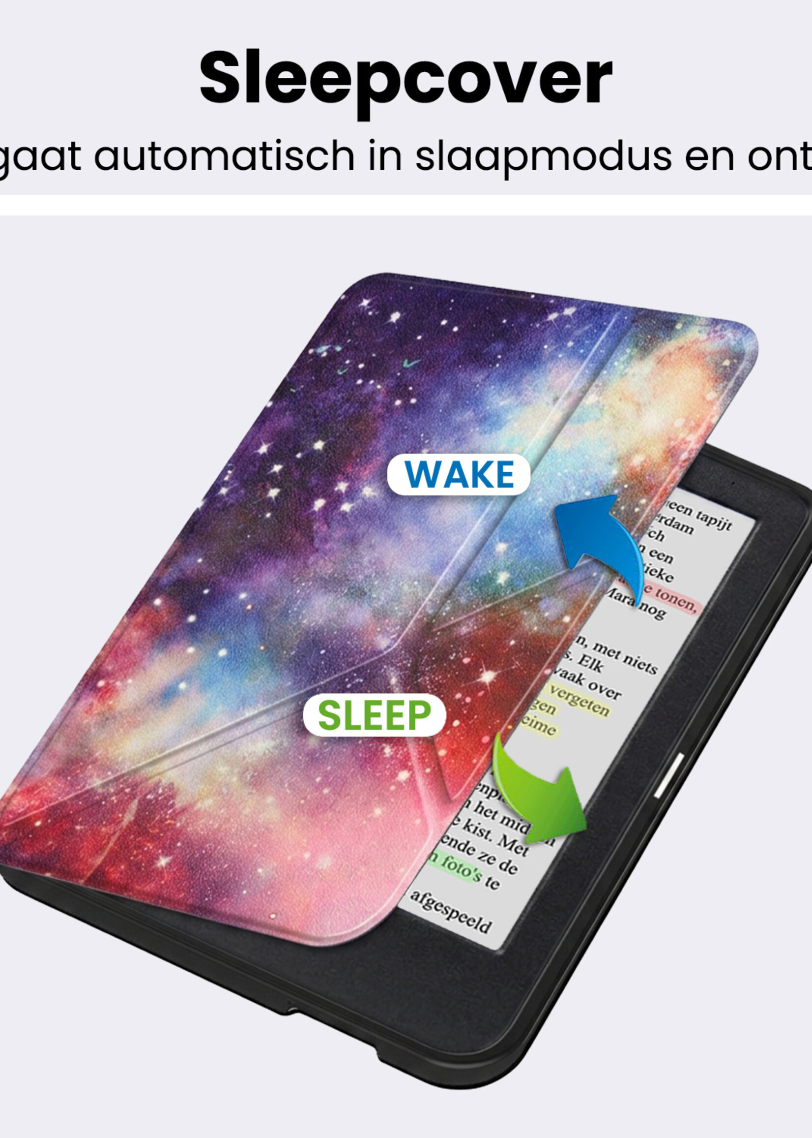 BTH BTH Kobo Clara BW Hoesje Trifold - Galaxy