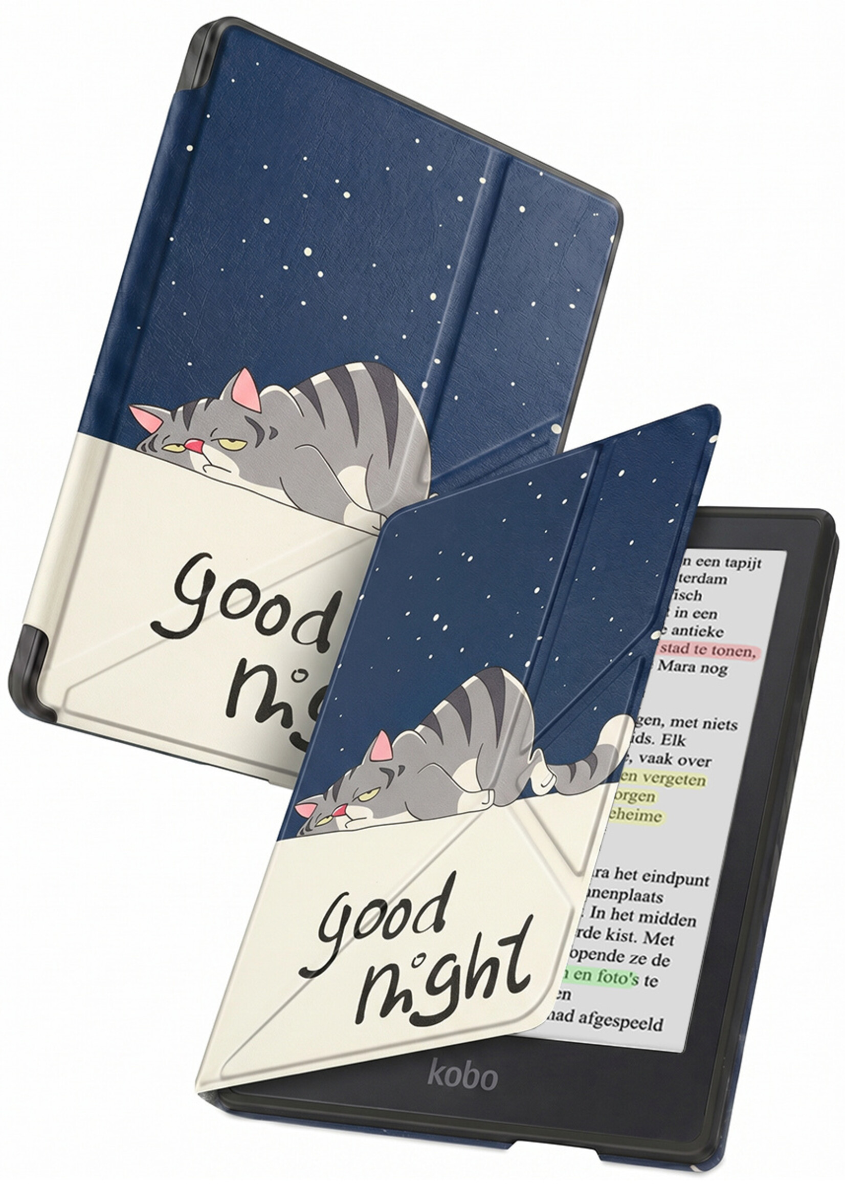 BTH BTH Kobo Clara BW Hoesje Trifold - Kat