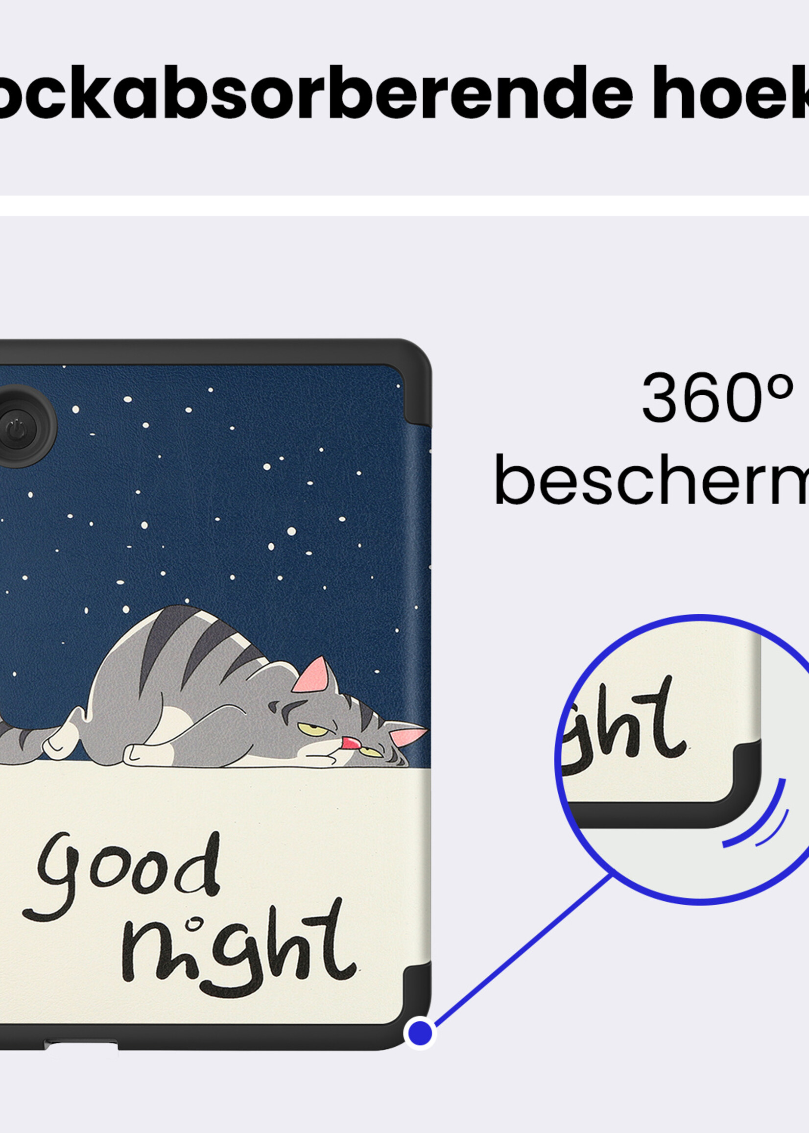 BTH BTH Kobo Clara BW Hoesje Trifold - Kat