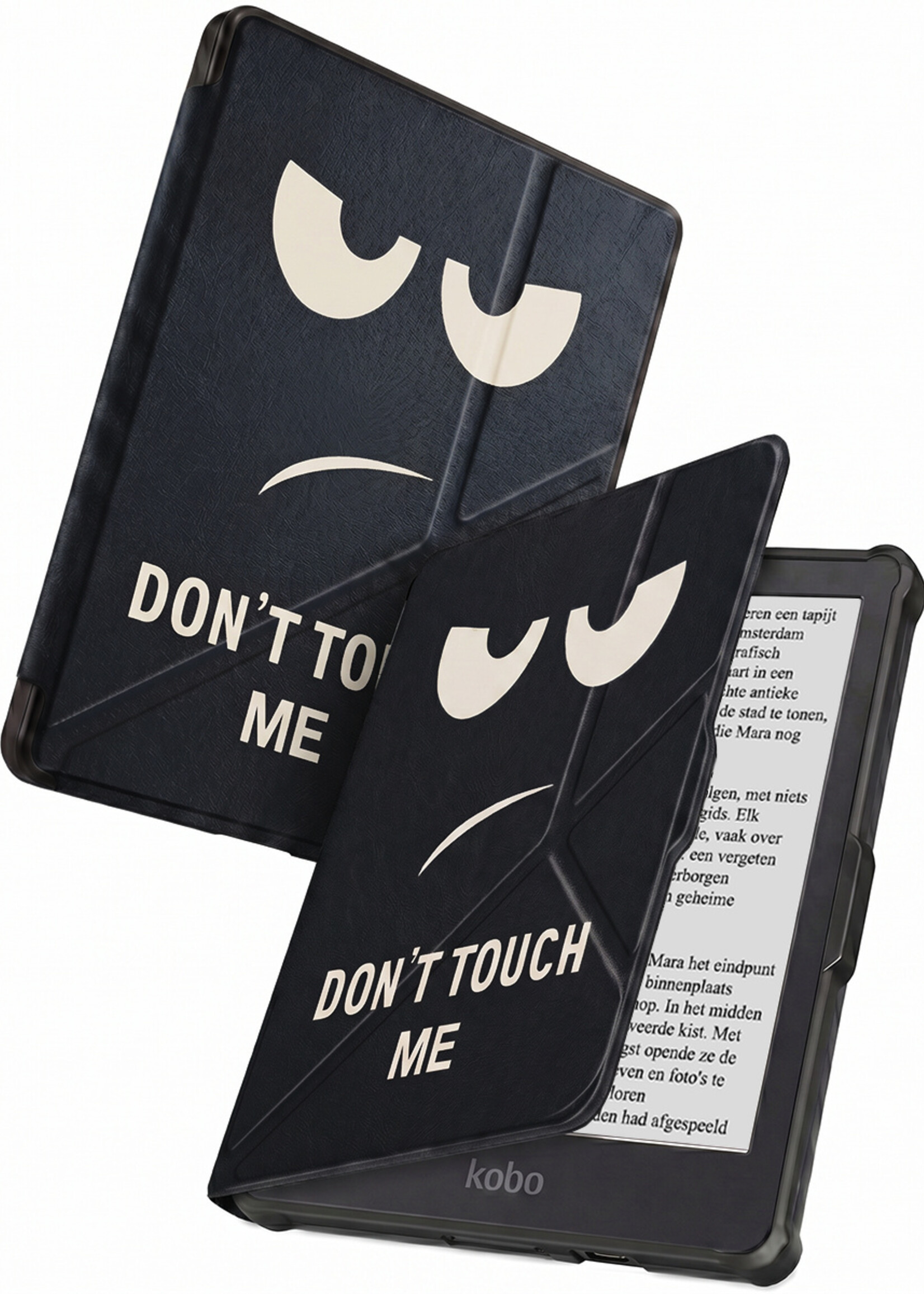 BTH BTH Kobo Clara HD Hoesje Trifold - Don't Touch Me