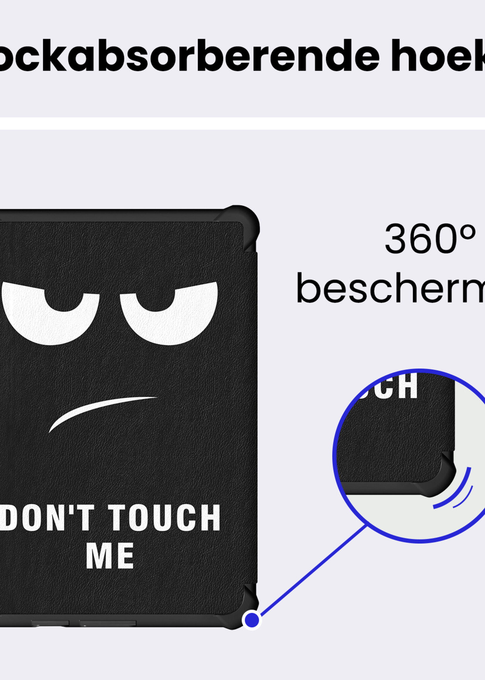 BTH BTH Kobo Clara HD Hoesje Trifold - Don't Touch Me