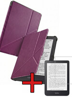 BTH BTH Kobo Clara HD Hoesje Trifold Met Screenprotector - Paars
