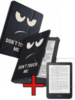 BTH BTH Kobo Clara HD Hoesje Trifold Met Screenprotector - Don't Touch Me