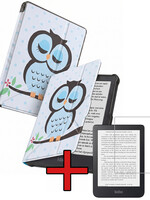 BTH BTH Kobo Clara HD Hoesje Trifold Met Screenprotector - Uil