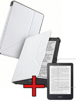 BTH BTH Kobo Clara HD Hoesje Trifold Met Screenprotector - Wit