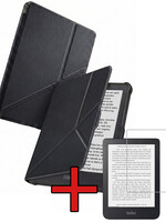 BTH BTH Kobo Clara HD Hoesje Trifold Met Screenprotector - Zwart