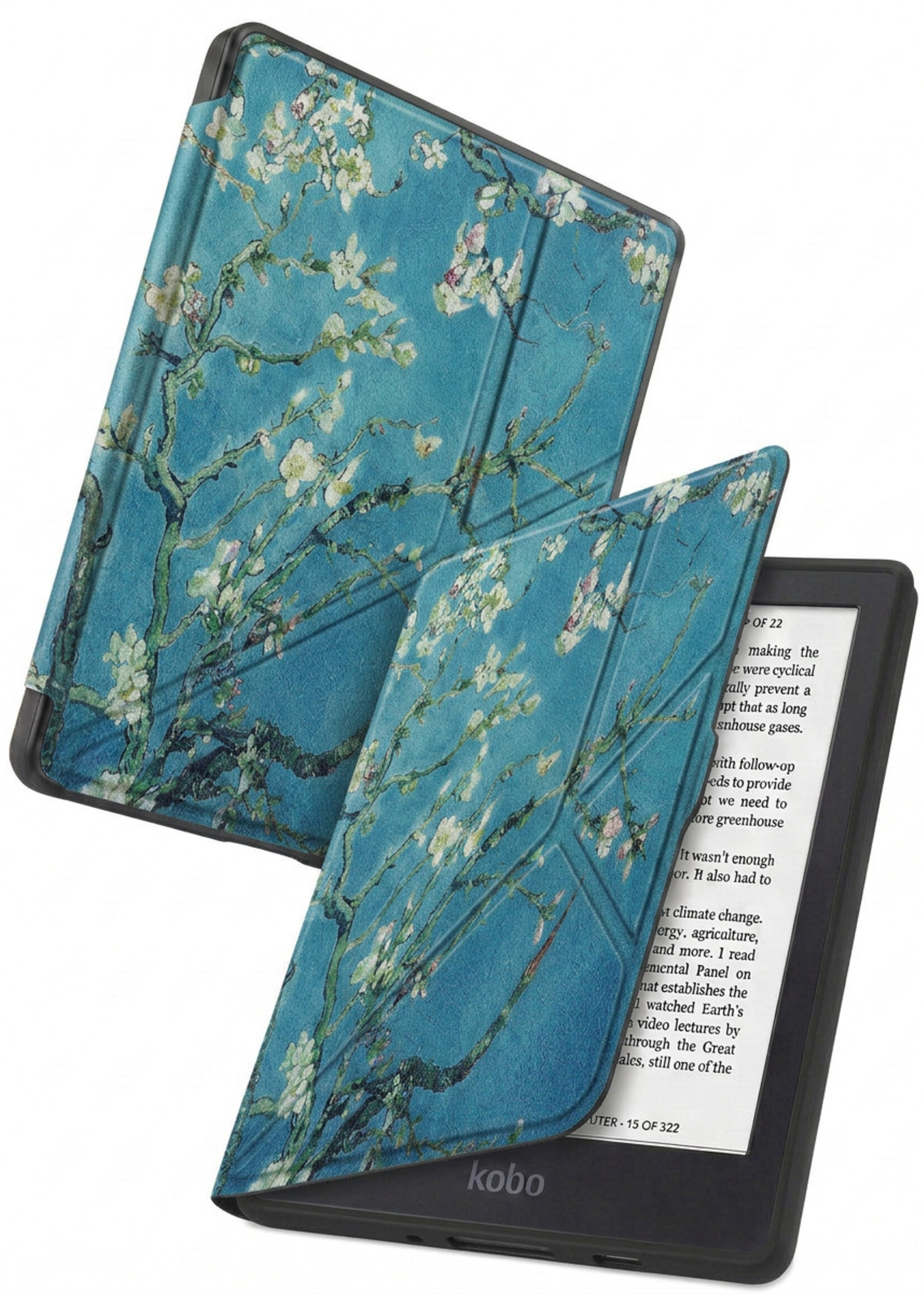 BTH BTH Kobo Nia Hoesje Trifold - Bloesem