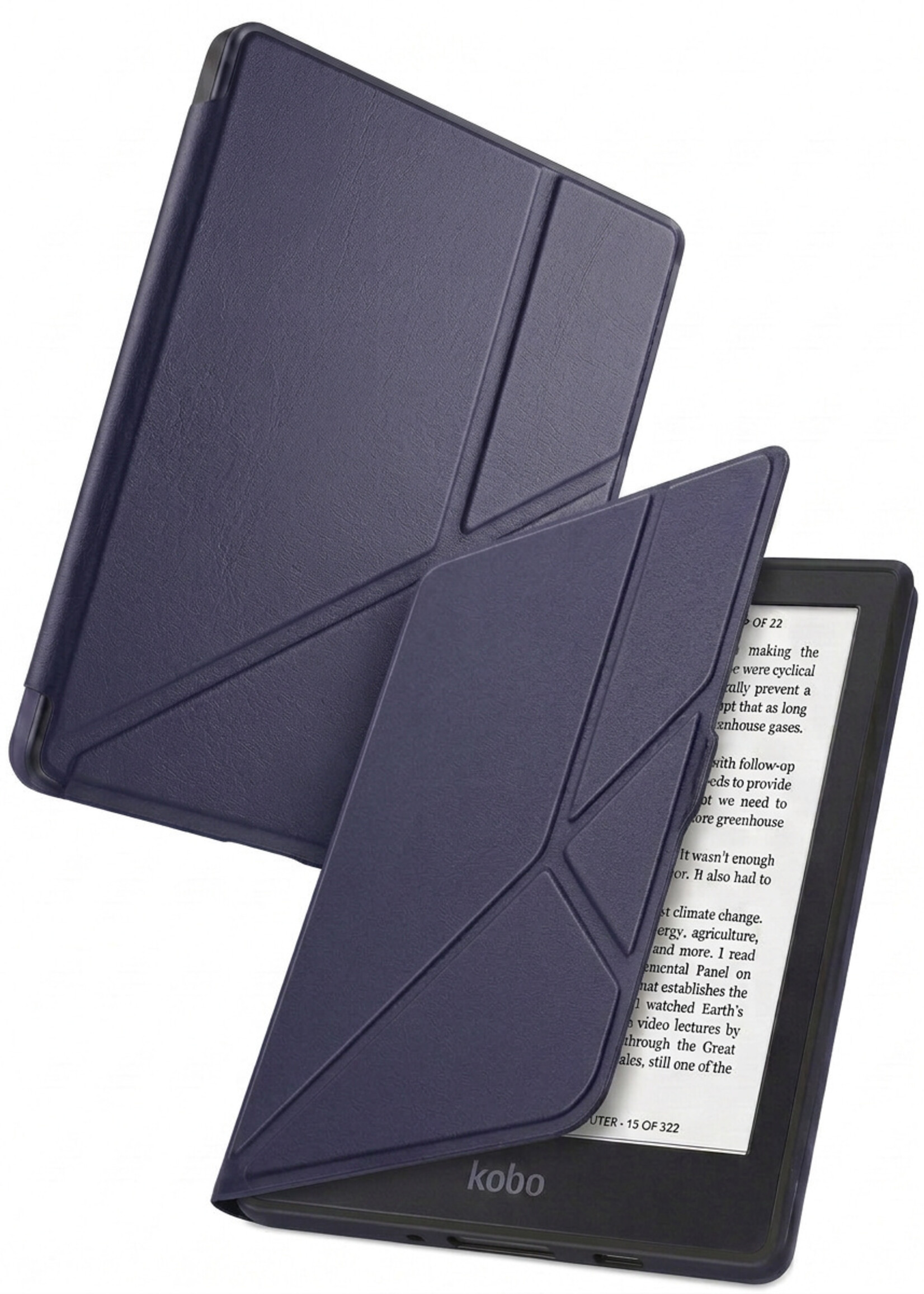 BTH BTH Kobo Nia Hoesje Trifold - Donkerblauw