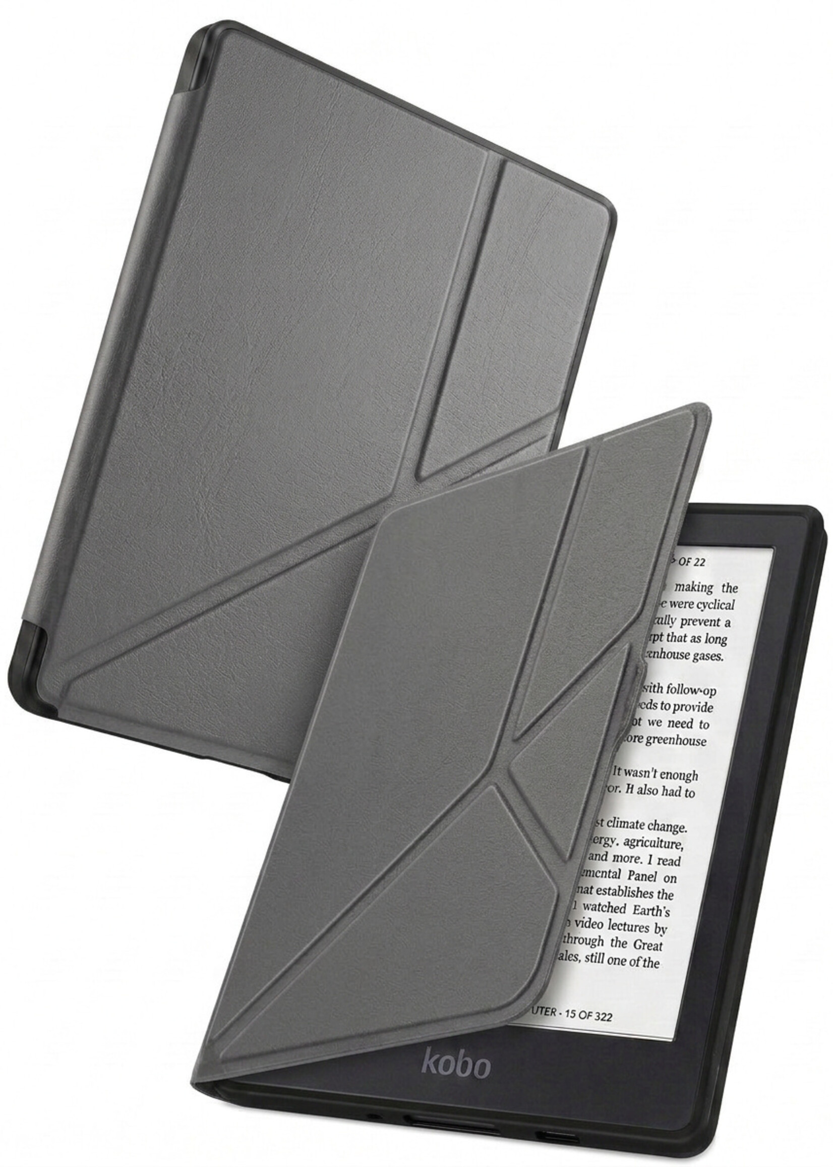 BTH BTH Kobo Nia Hoesje Trifold - Grijs