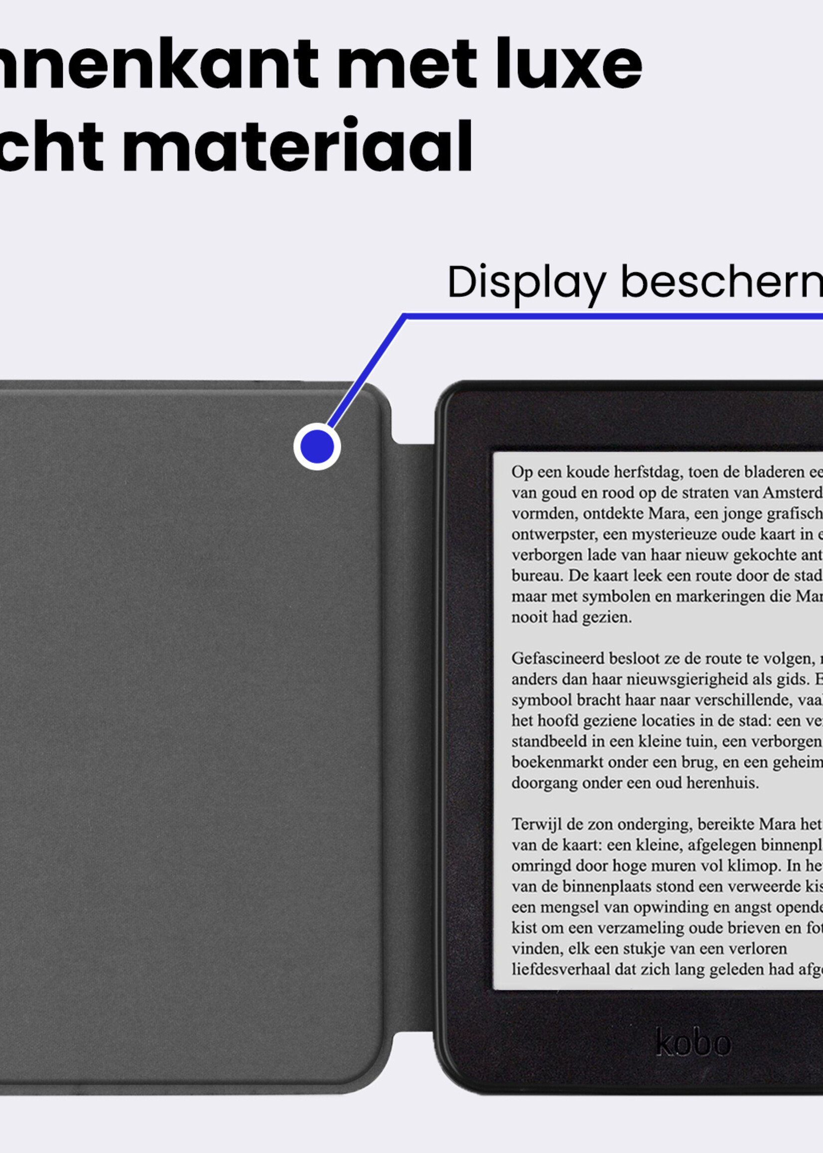 BTH BTH Kobo Nia Hoesje Trifold - Grijs