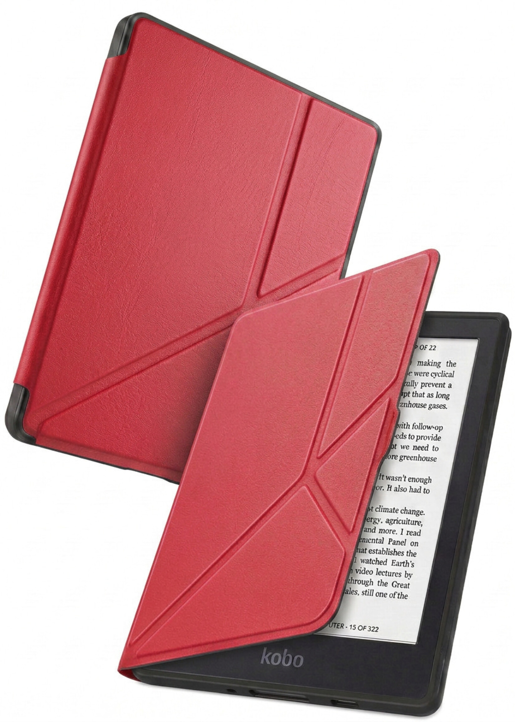 BTH BTH Kobo Nia Hoesje Trifold - Rood