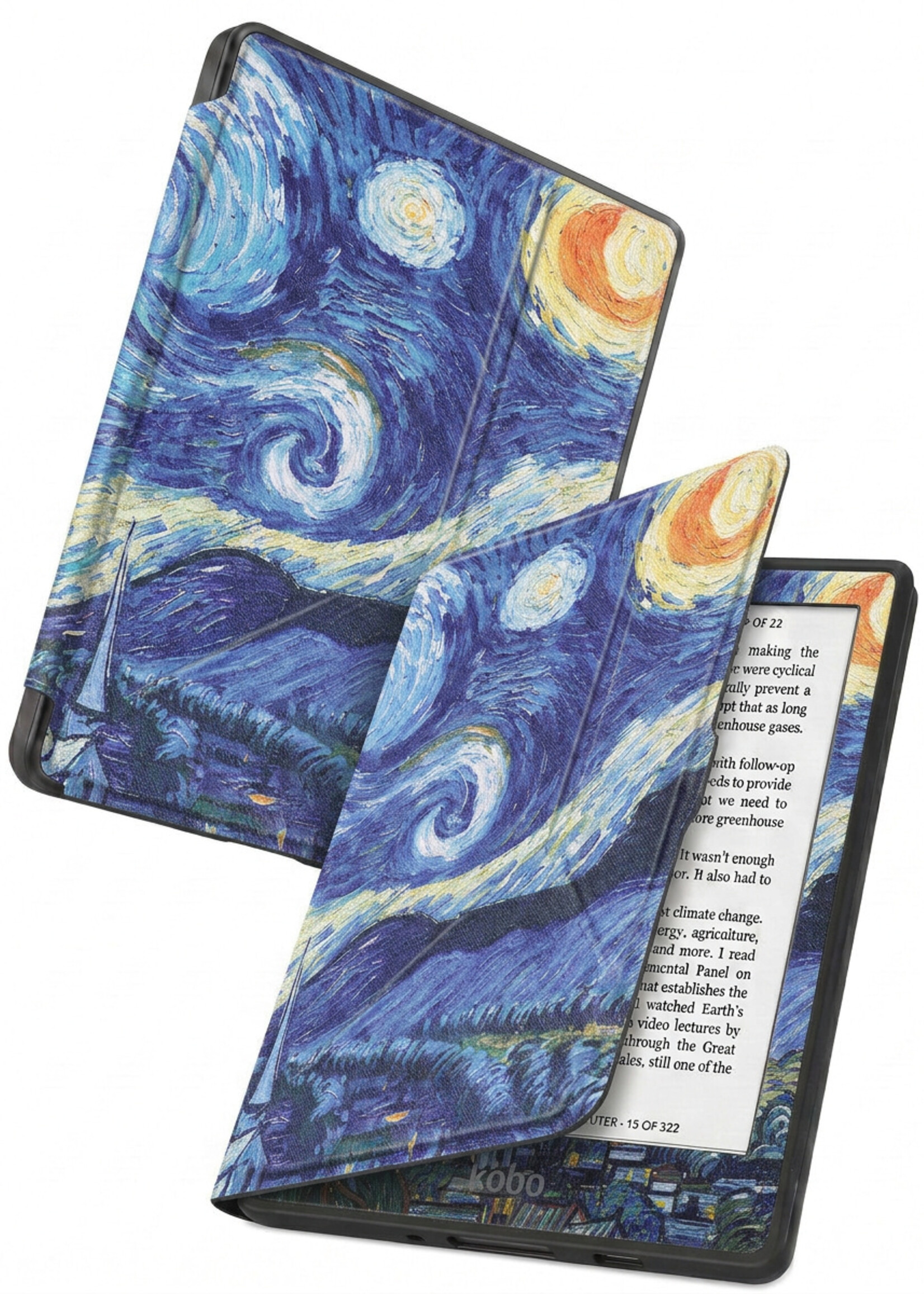 BTH BTH Kobo Nia Hoesje Trifold - Sterrenhemel