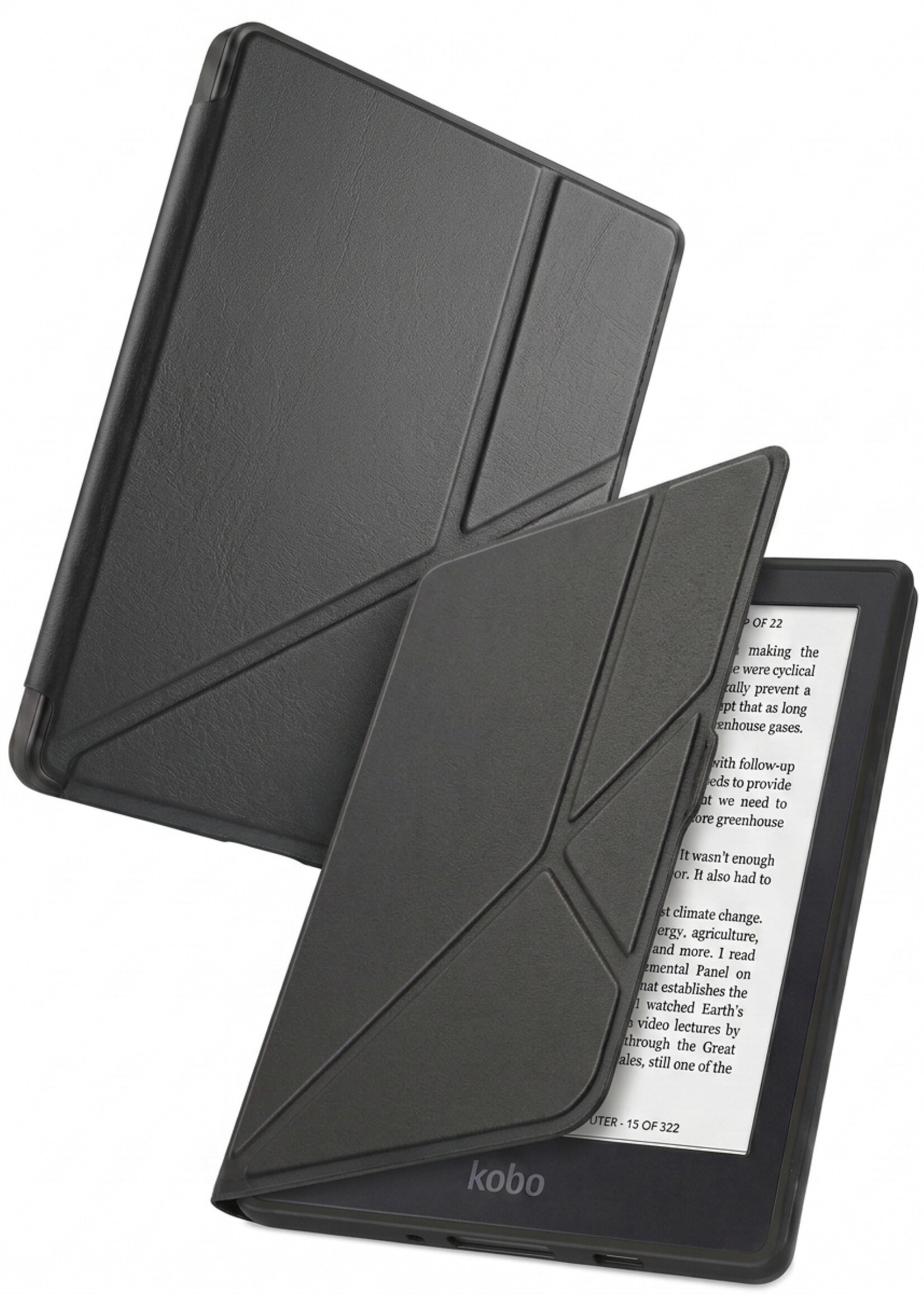 BTH BTH Kobo Nia Hoesje Trifold - Zwart