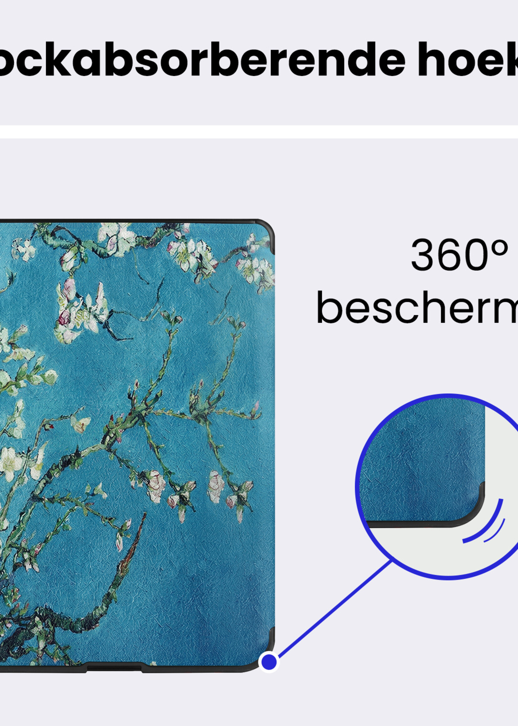 BTH BTH Kobo Nia Hoesje Trifold Met Screenprotector - Bloesem