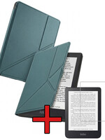 BTH BTH Kobo Nia Hoesje Trifold Met Screenprotector - Donkergroen
