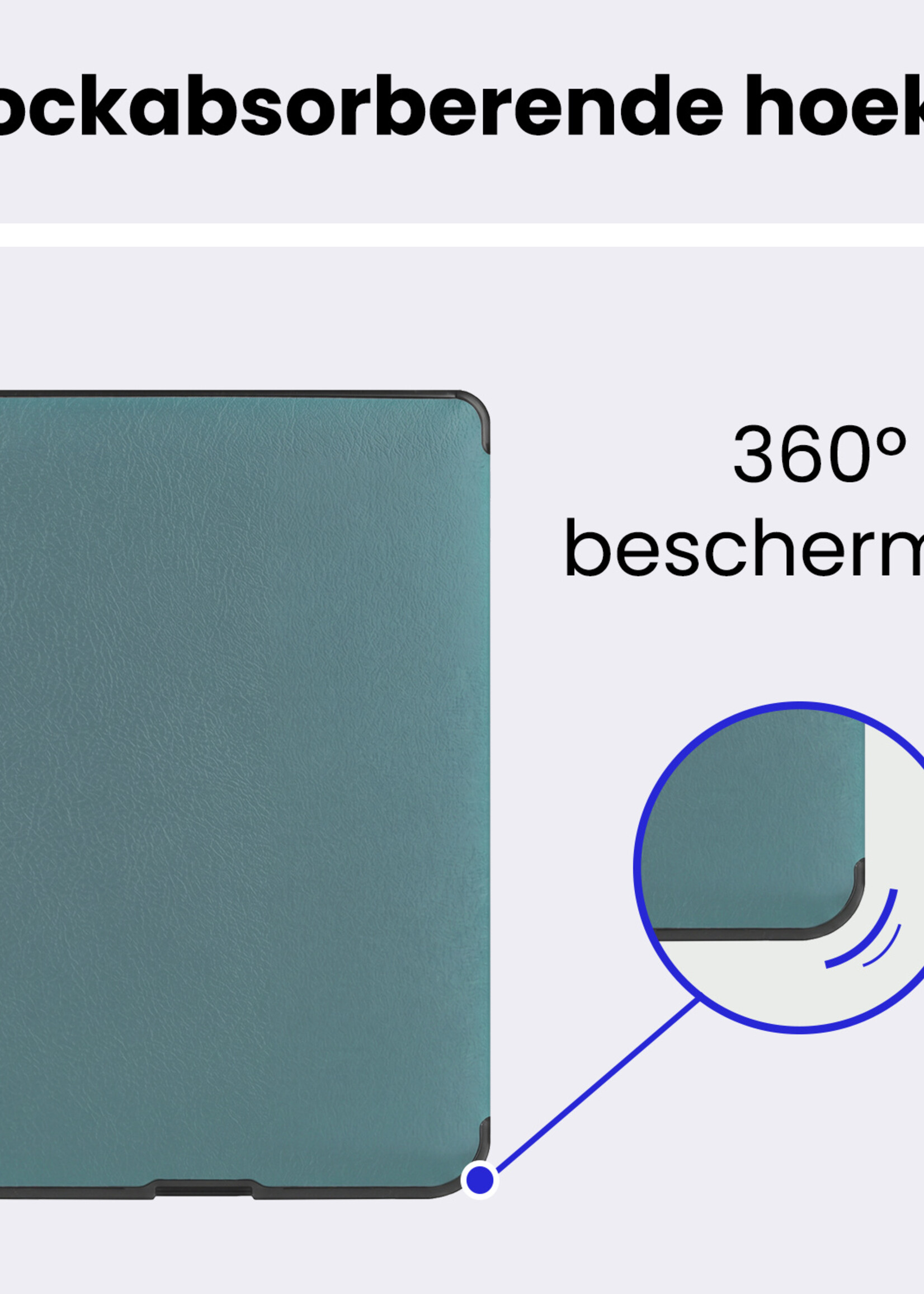 BTH BTH Kobo Nia Hoesje Trifold Met Screenprotector - Donkergroen